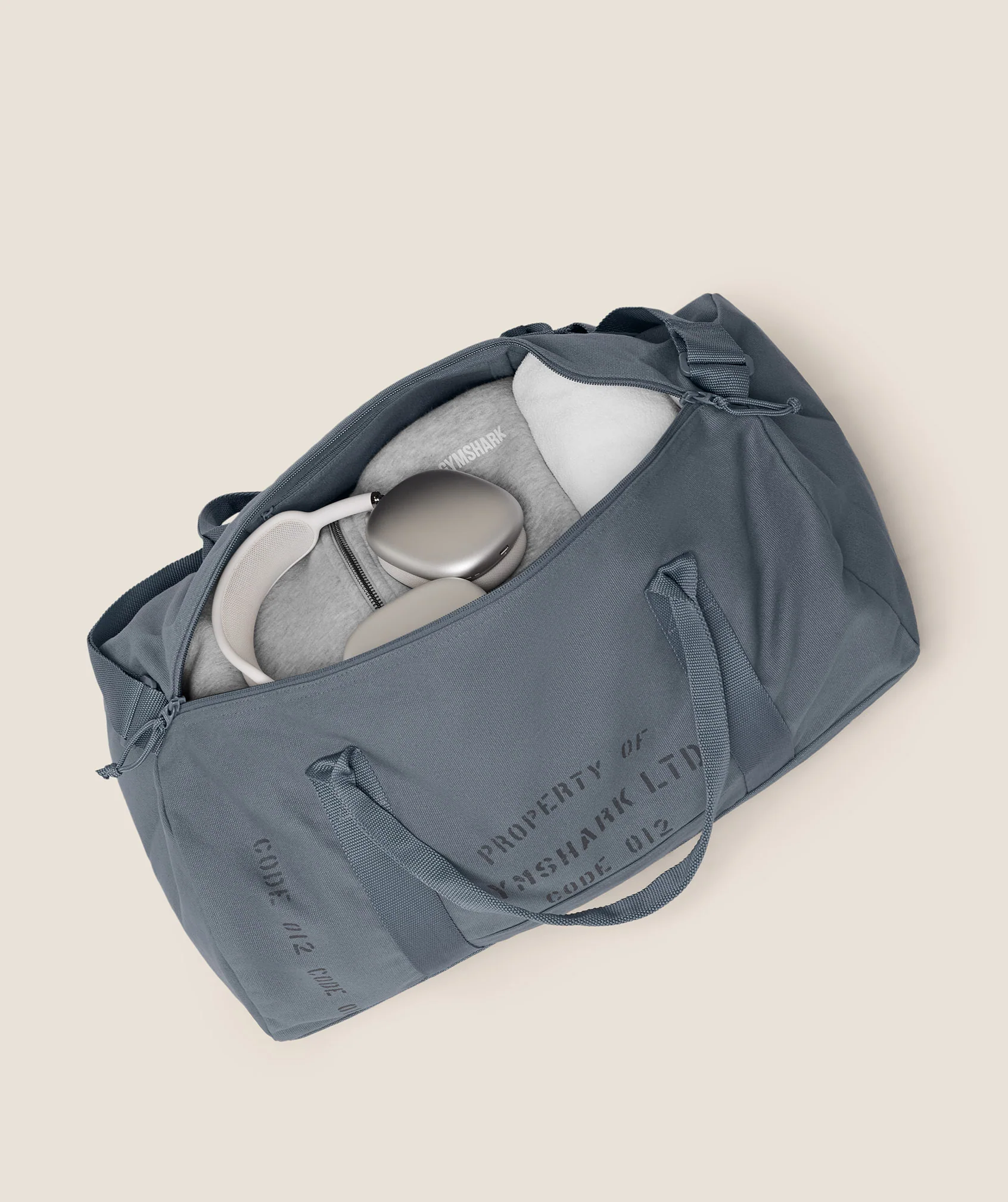 Gymshark Graphic Duffle Bag - Iron Blue - Image 3
