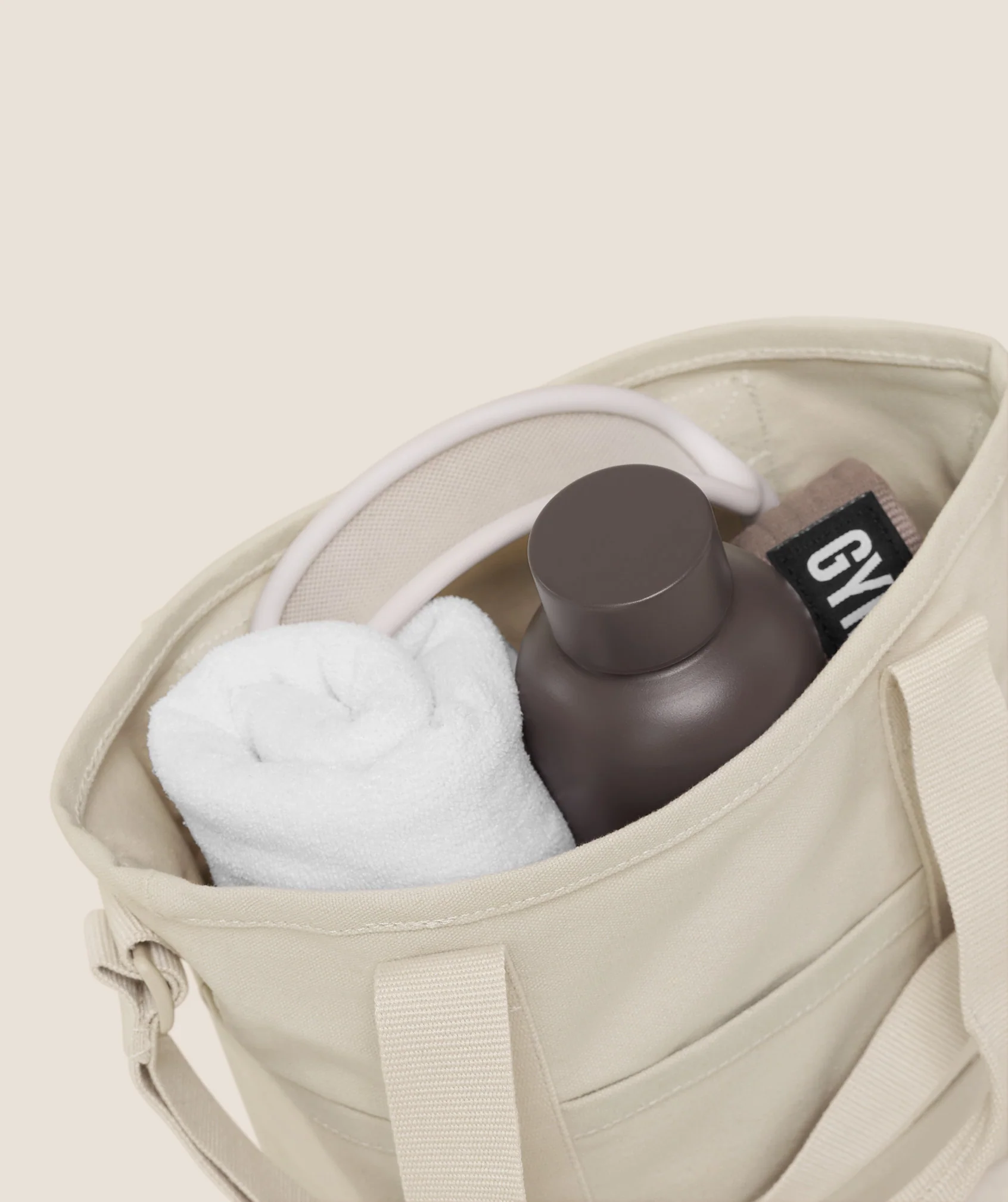 Gymshark Graphic Mini Tote - Pebble Grey - Image 2