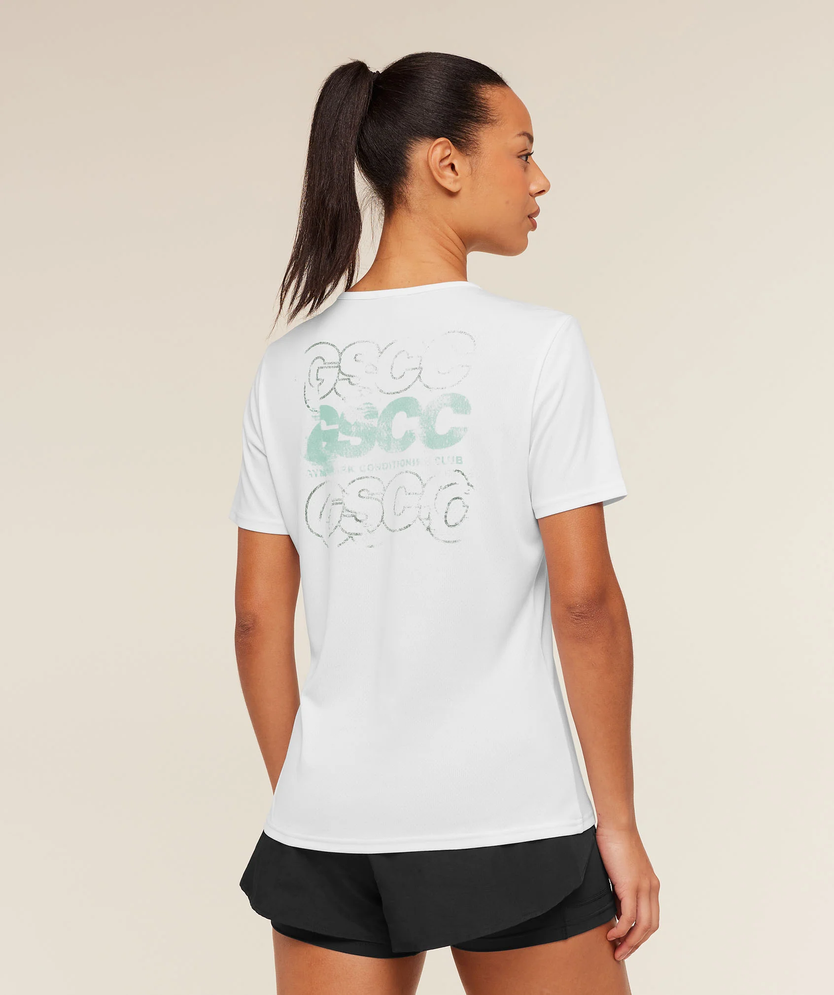 Gymshark Graphic Short Sleeve T-Shirt - GS White