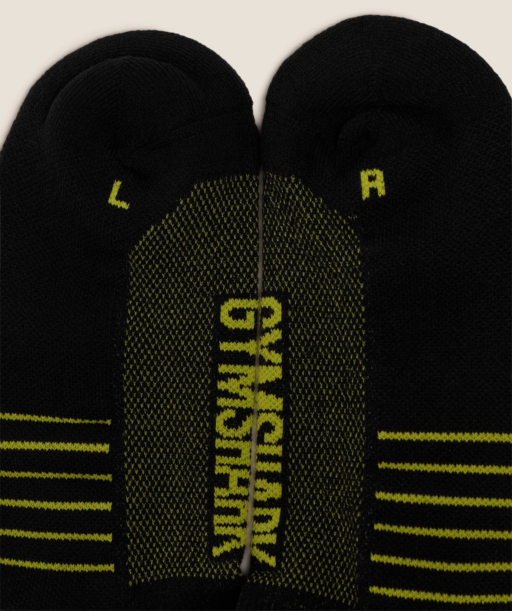 Gymshark Graphic Single Pack Crew Running Sock - Black - Image 3