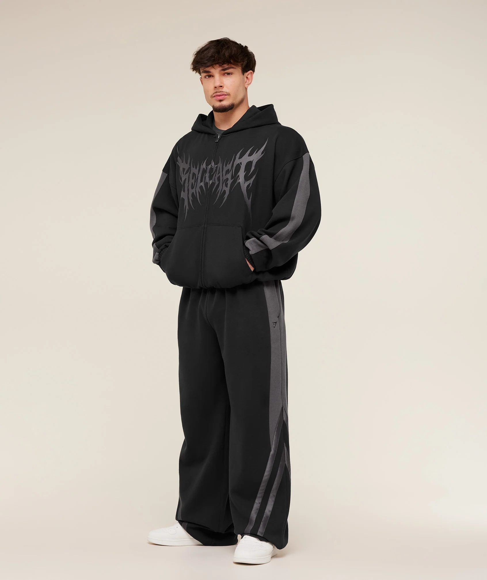 Gymshark x Carlos Belcast Zip Up Hoodie - GS Black - Image 4