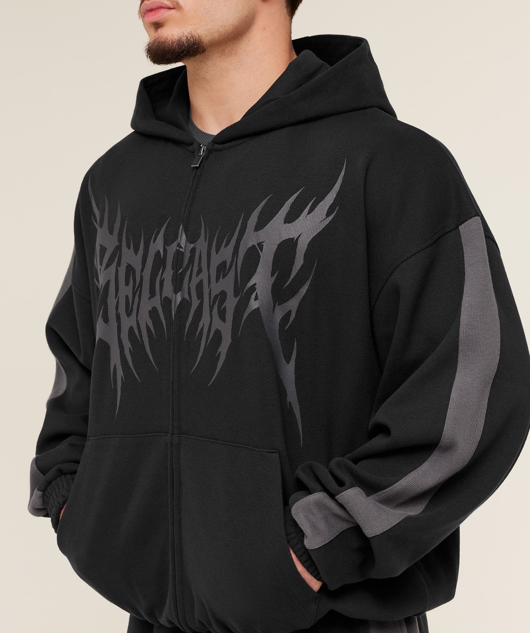 Gymshark x Carlos Belcast Zip Up Hoodie - GS Black - Image 6
