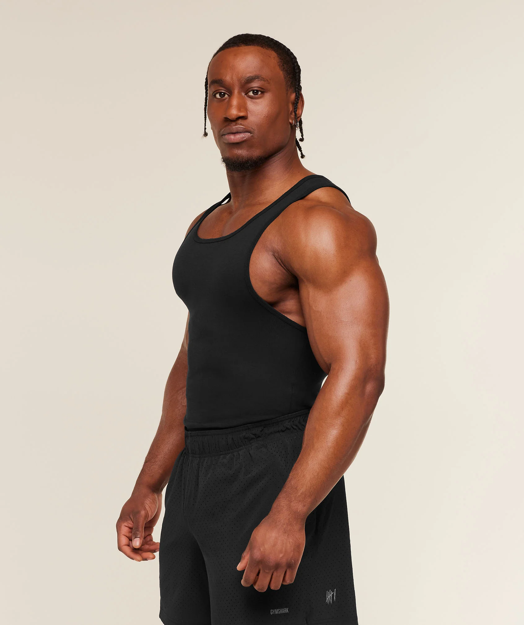 Gymshark x CBUM Ribbed Tank - Black - Image 3