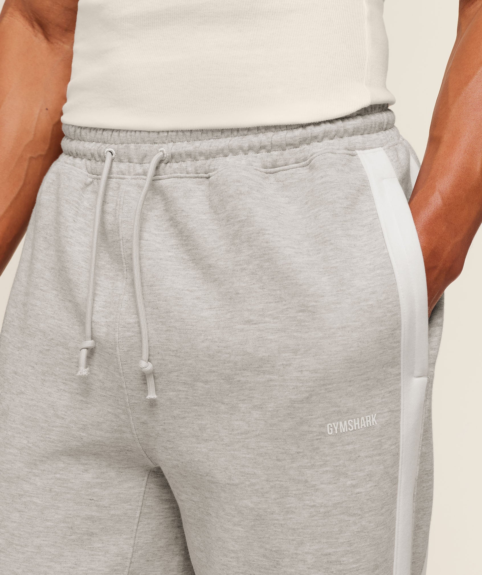 Gymshark x CBUM Straight Leg Joggers - Bros Stone Grey Marl - Image 9