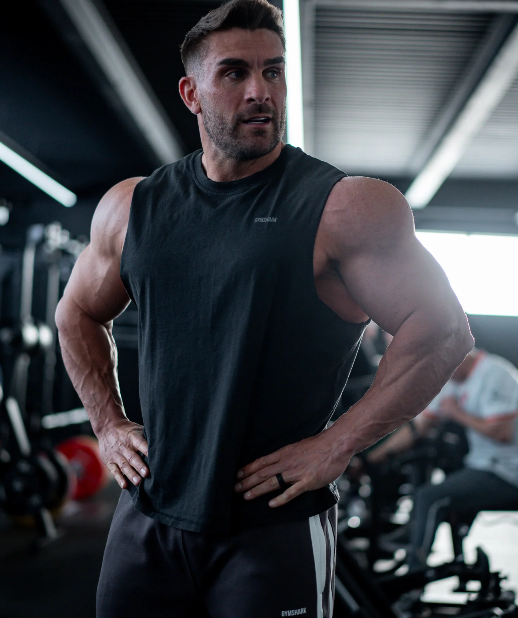 Gymshark x CBUM Washed Sleeveless T-Shirt - Black - Image 5
