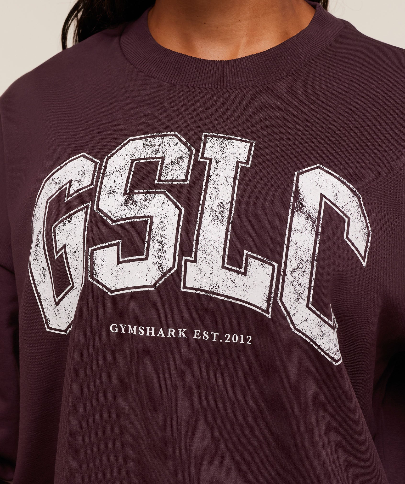 Gymshark GSLC Graphic Crew Neck - Cherry Purple - Image 5