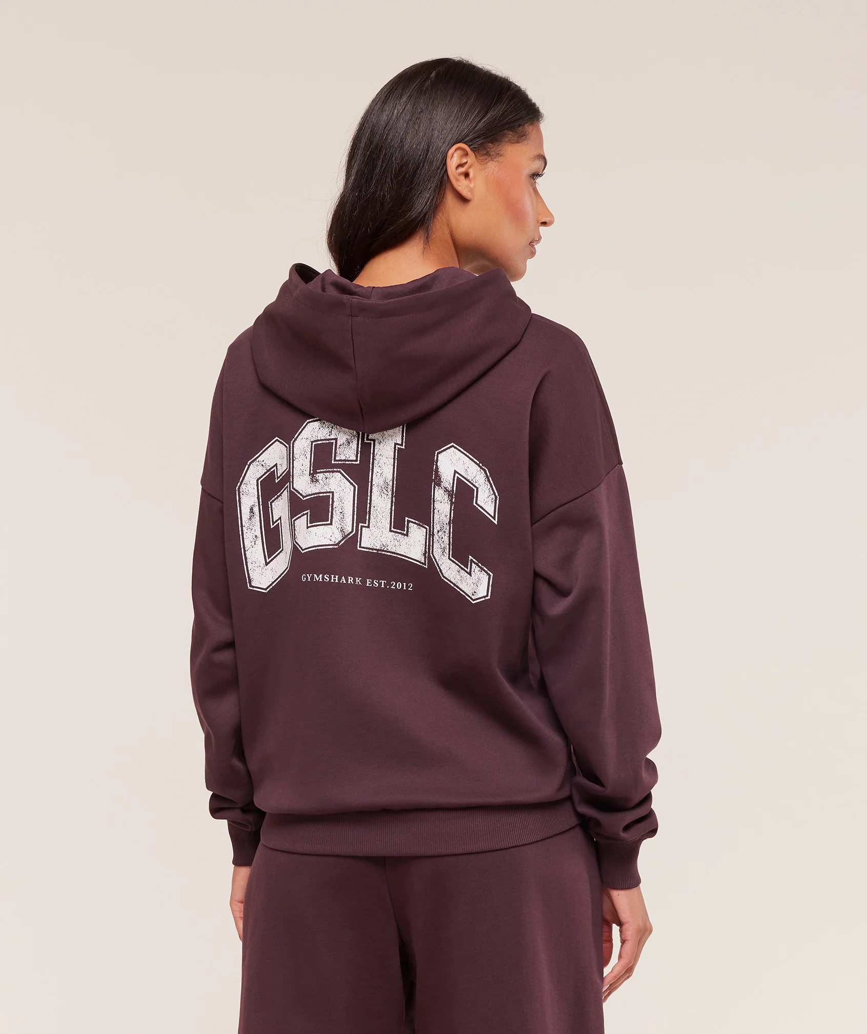 Gymshark GSLC Graphic Zip Up Hoodie - Cherry Purple - Image 2