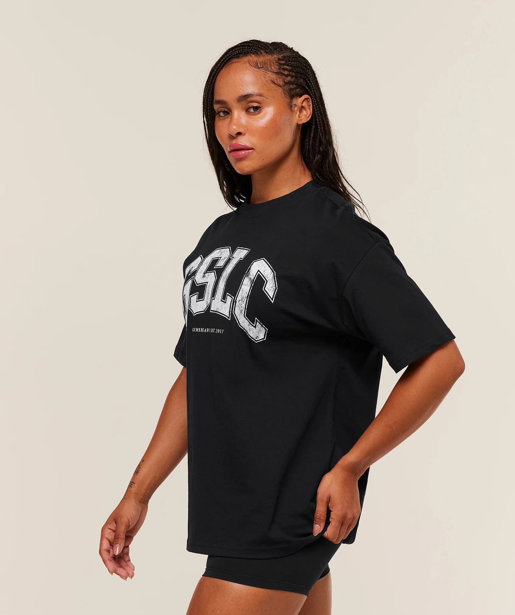 Gymshark GSLC Lifting Club Short Sleeve T-Shirt - Black - Image 3