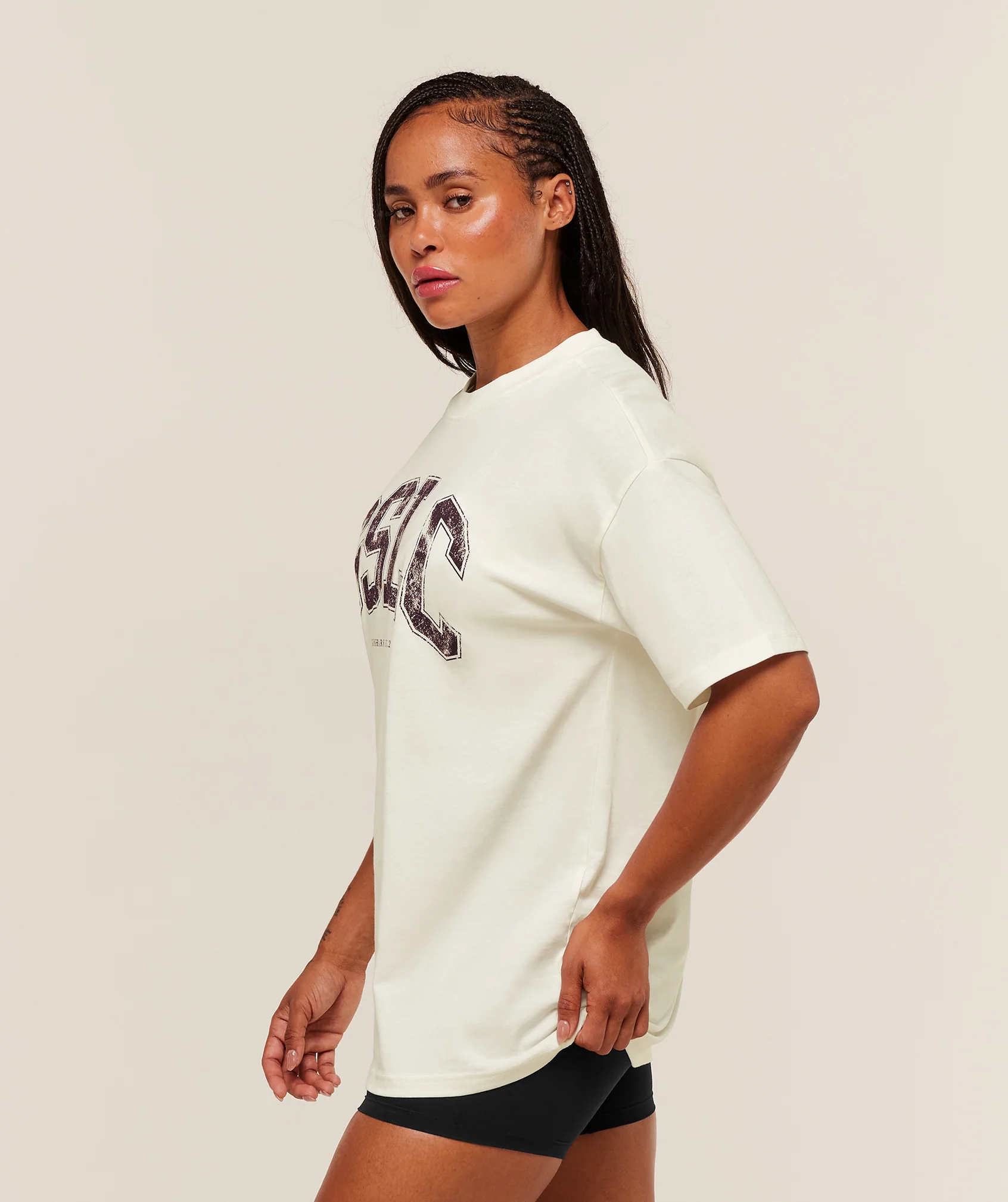 Gymshark GSLC Lifting Club Short Sleeve T-Shirt - Soft White - Image 3