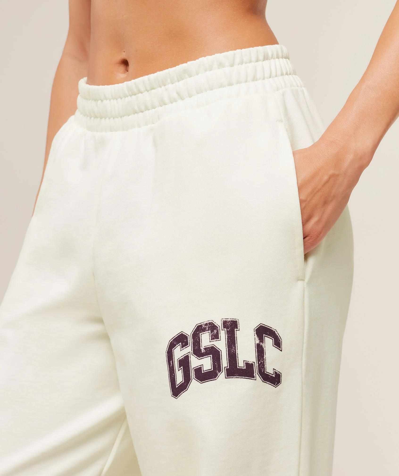 Gymshark GSLC Lifting Club Straight Leg Joggers - Soft White - Image 5