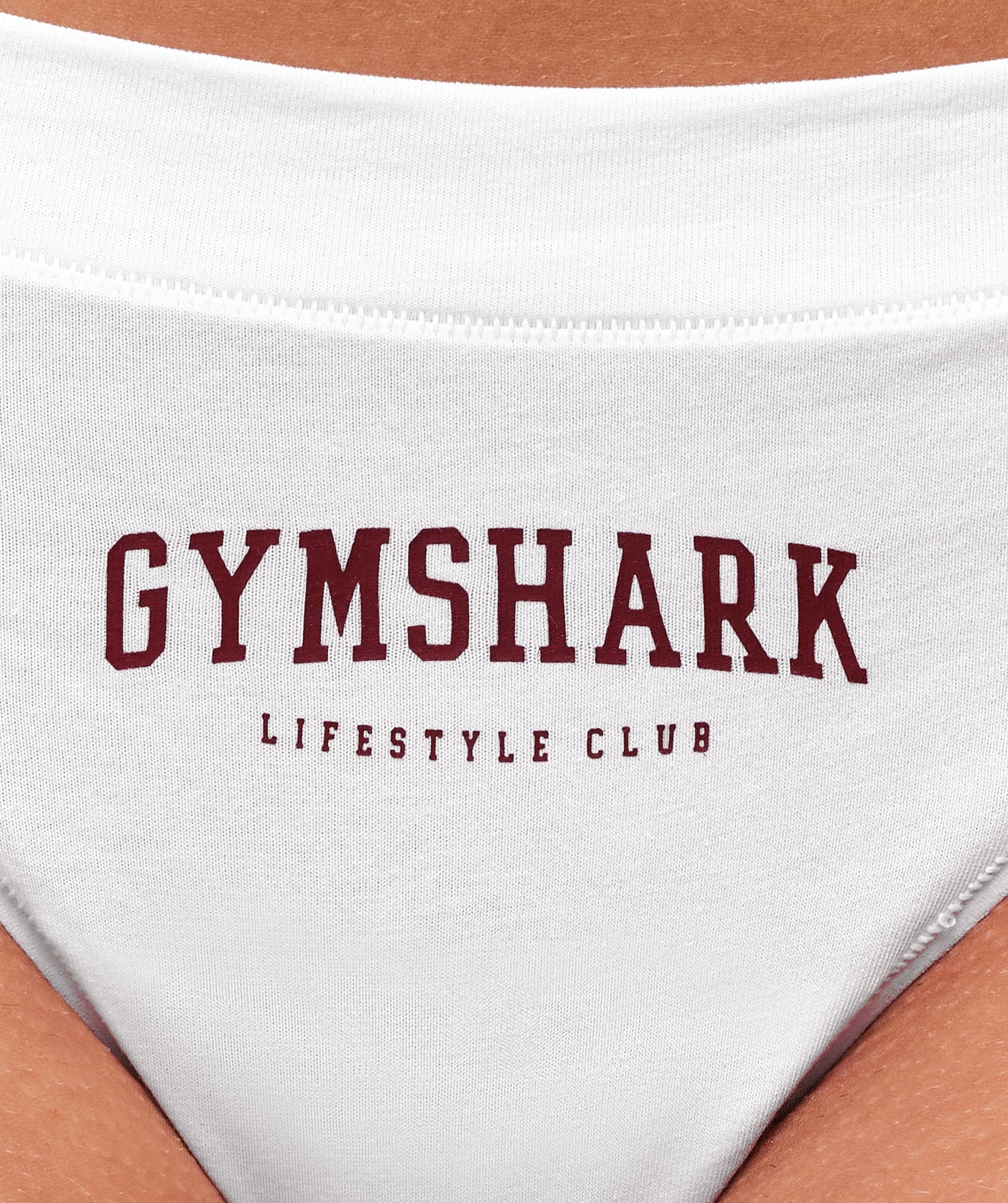 Gymshark Lifestyle Club Cotton Thong - White - Image 6