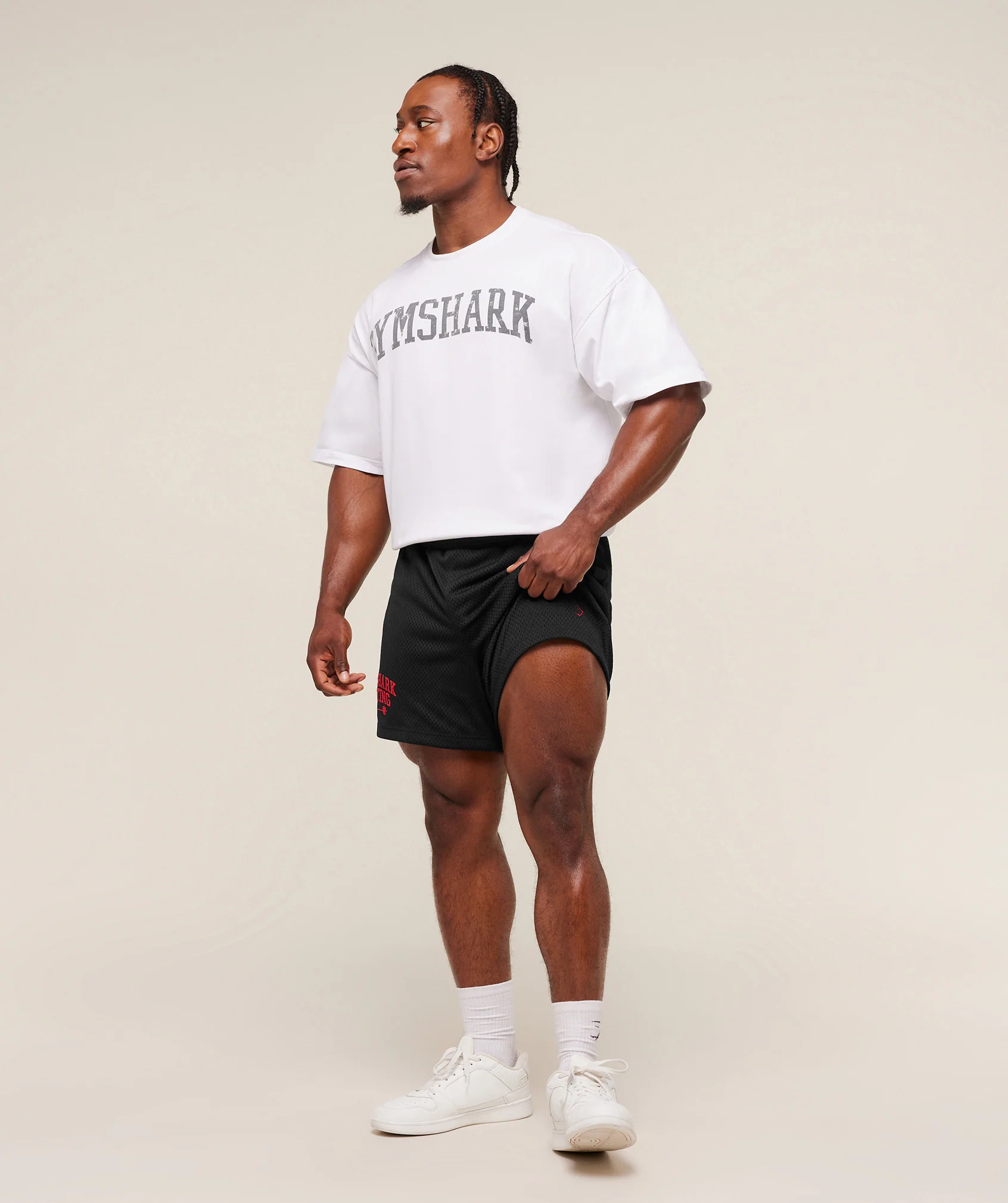 Gymshark Lifting Barbell Mesh 5" Shorts - Black - Image 4
