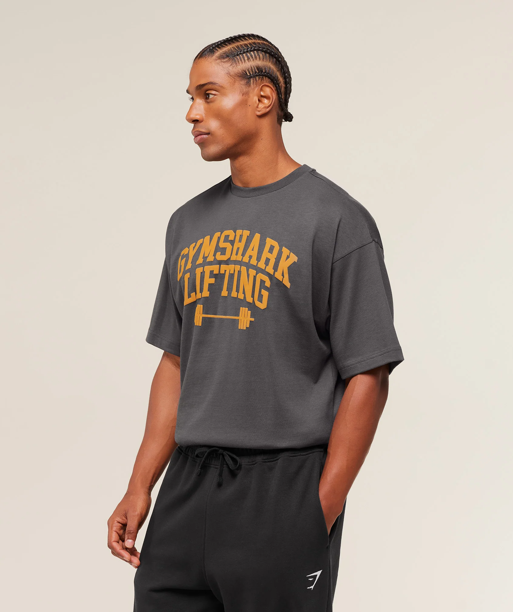 Gymshark Lifting Barbell T-Shirt - Grey - Image 3