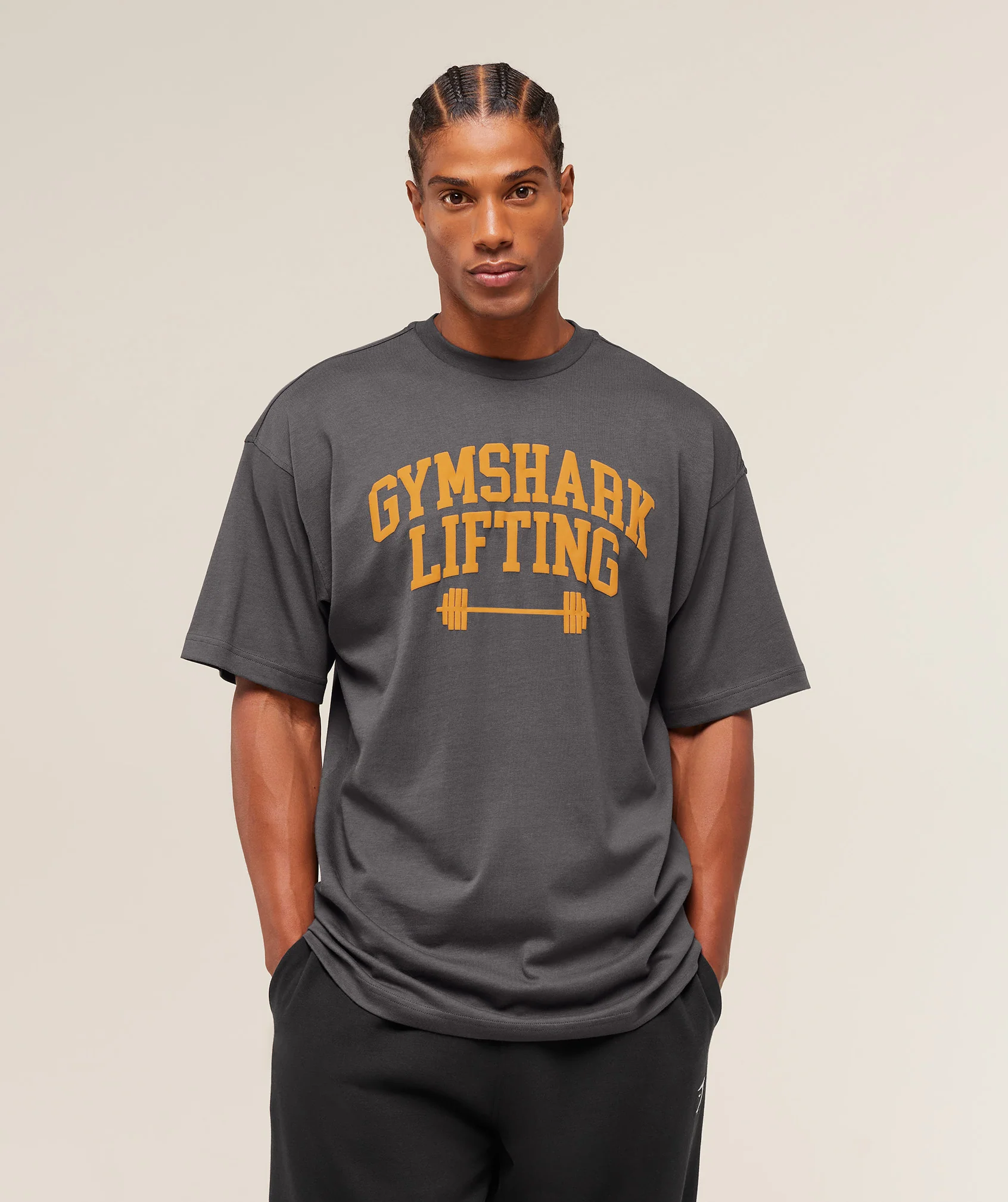 Gymshark Lifting Barbell T-Shirt - Grey - Image 4
