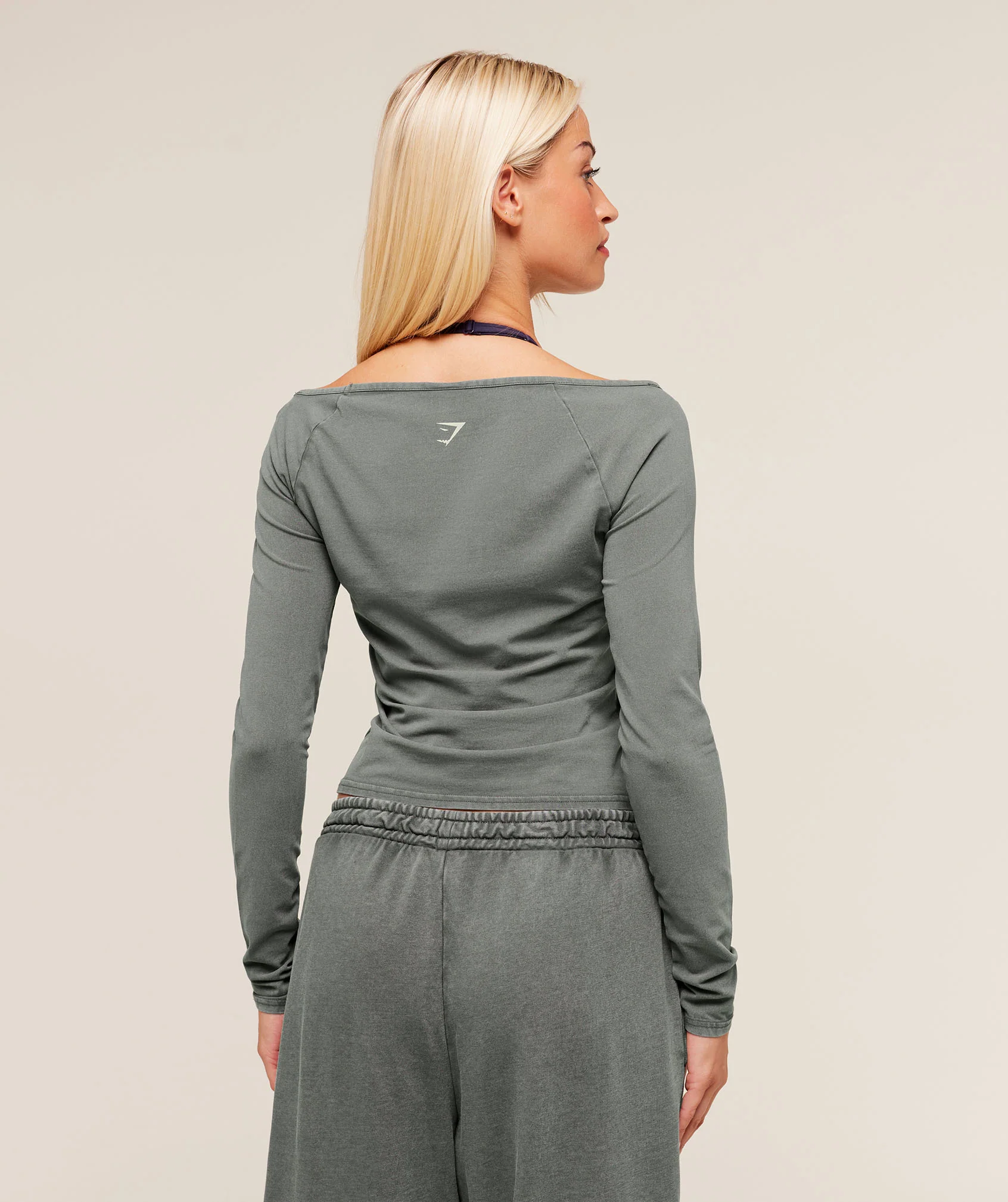 Gymshark Lifting Club 2012 Graphic Long Sleeve Top - Slate Teal/Wash - Image 2