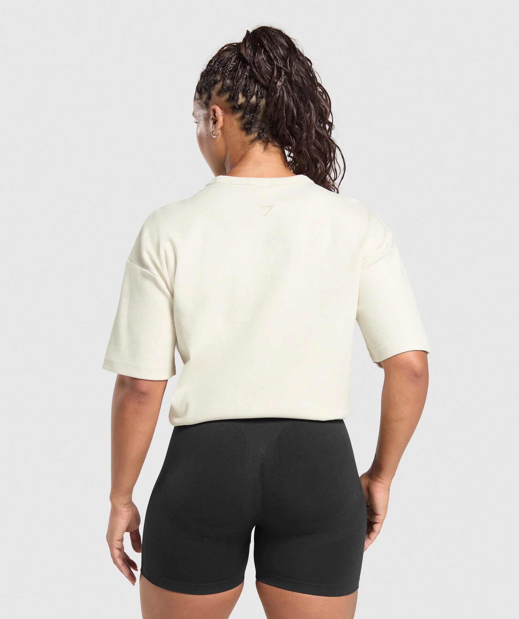 Gymshark Lifting Oversized Pump Cover - Oat White - Image 2