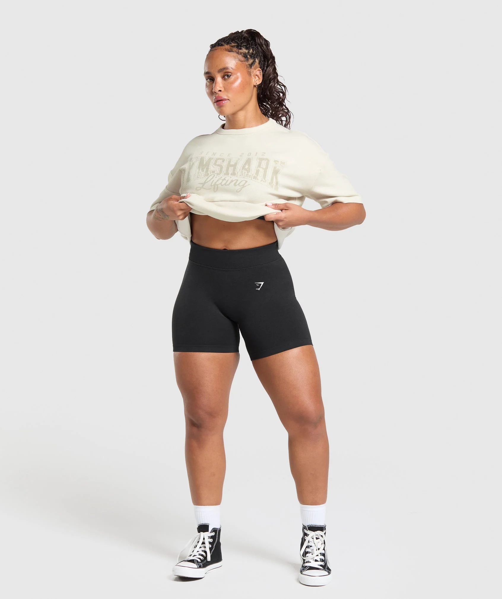 Gymshark Lifting Oversized Pump Cover - Oat White - Image 4