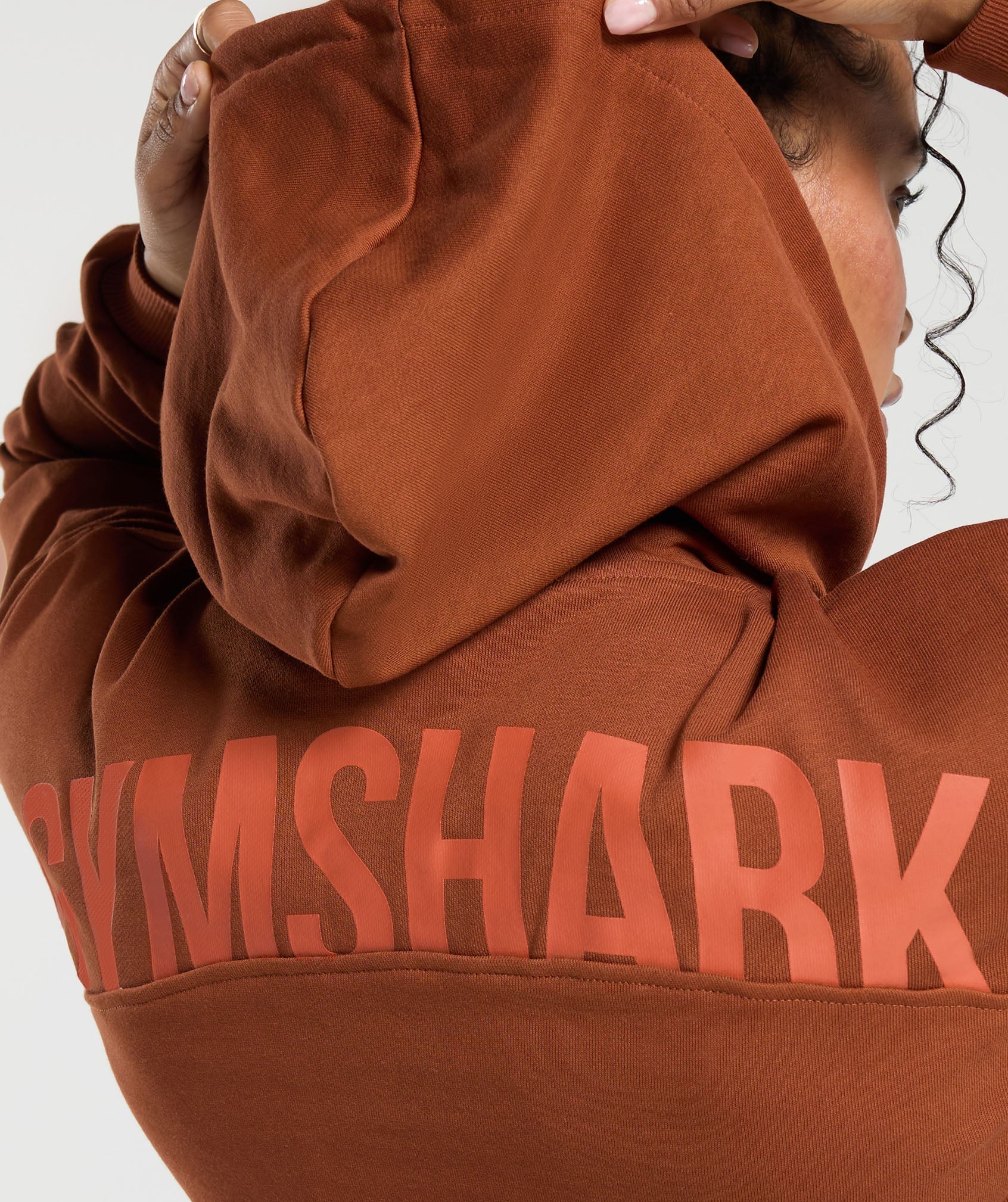 Gymshark Gymshark Power Midi Zip Hoodie - Copper Brown - Image 7