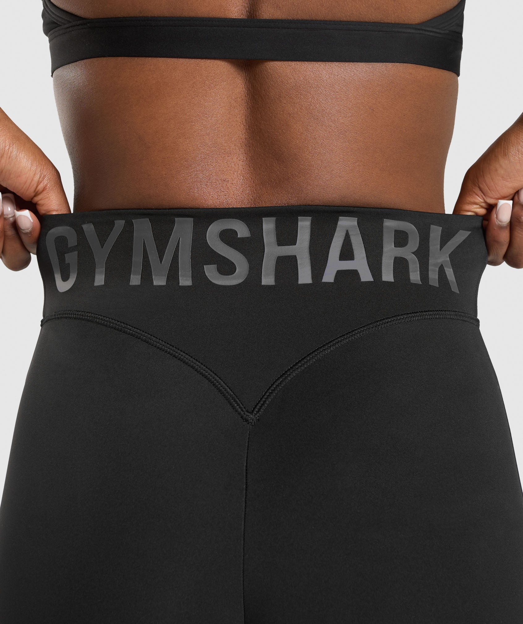 Gymshark Wordmark Graphic Leggings - Black - Image 6