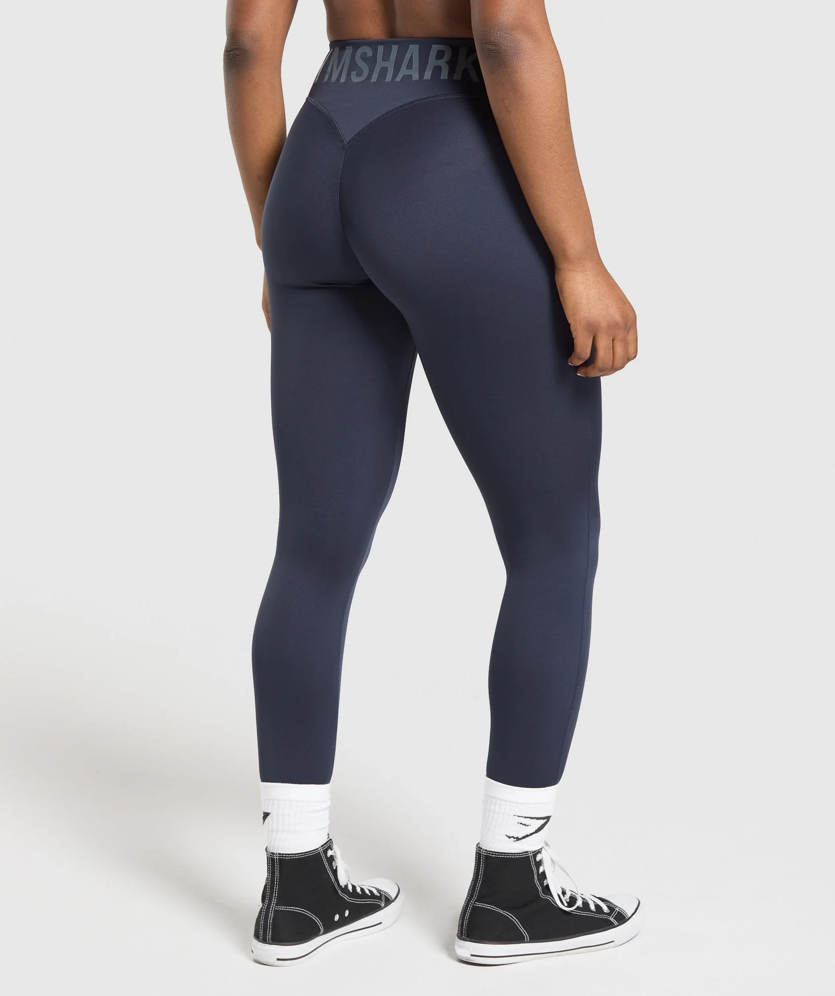 Gymshark Wordmark Graphic Leggings - Heavy Blue - Image 2