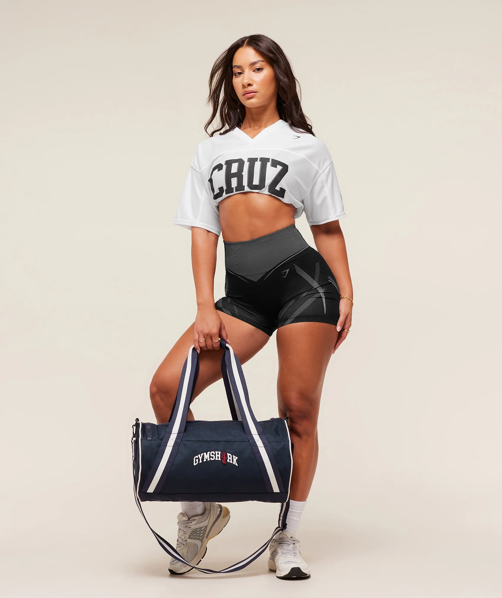 Gymshark x Analis Duffle Bag - Midnight Blue/Soft White - Image 2
