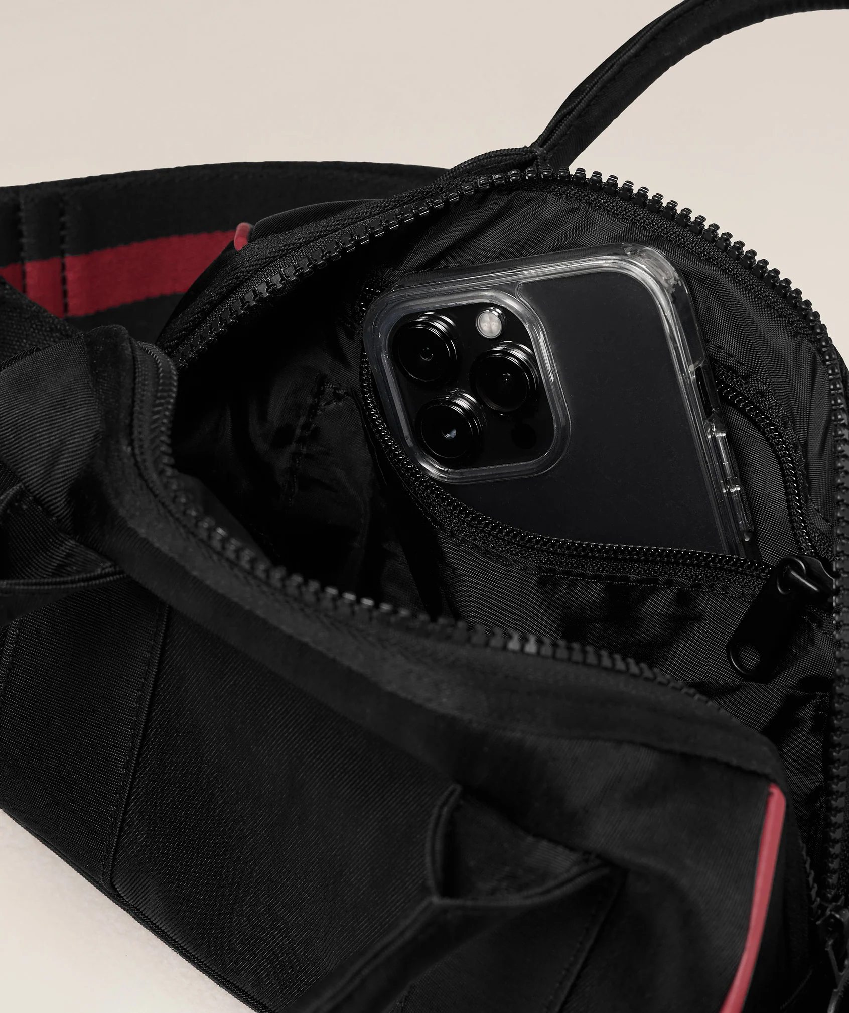 Gymshark x Analis Mini Barrel Bag - Black/Carmine Red - Image 6