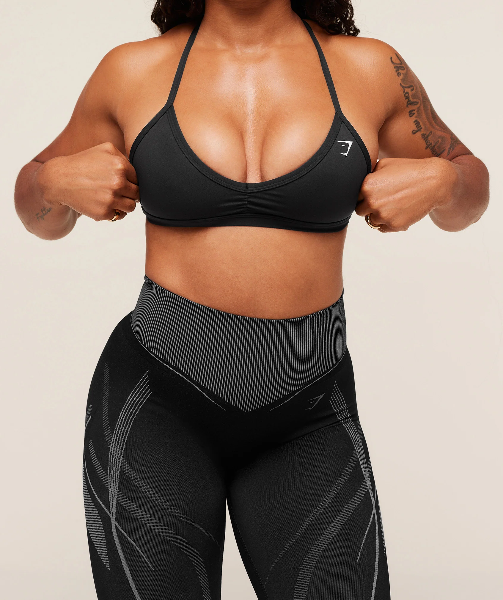 Gymshark x Analis Seamless Leggings - Black/Silver Grey - Image 6