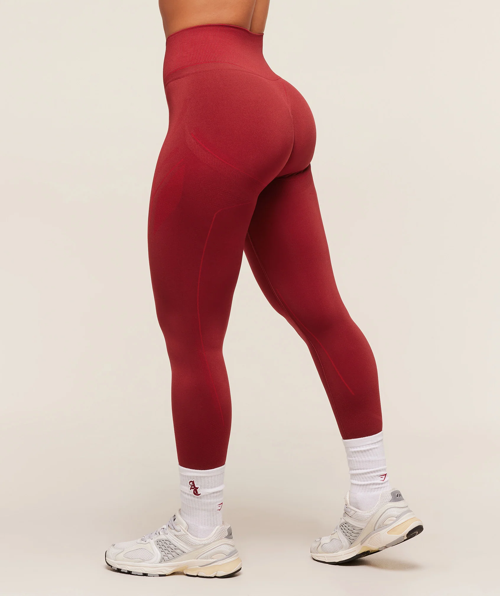 Gymshark x Analis Seamless Leggings - Reps Red/Carmine Red - Image 4