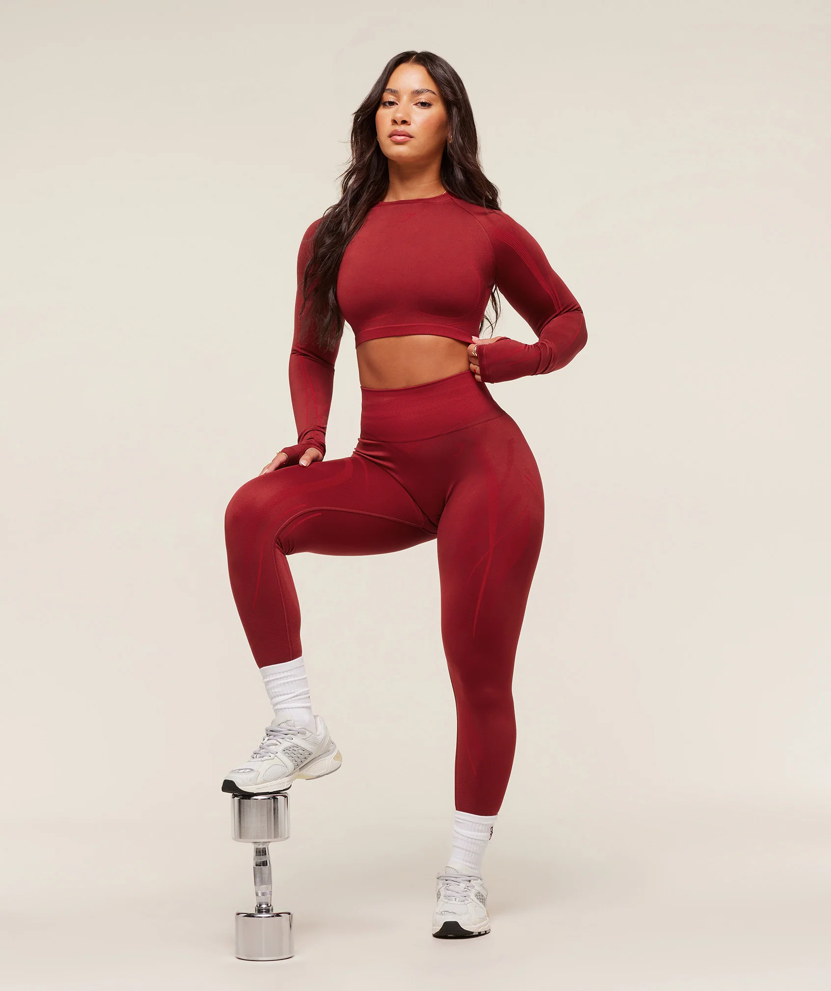 Gymshark x Analis Seamless Leggings - Reps Red/Carmine Red - Image 5