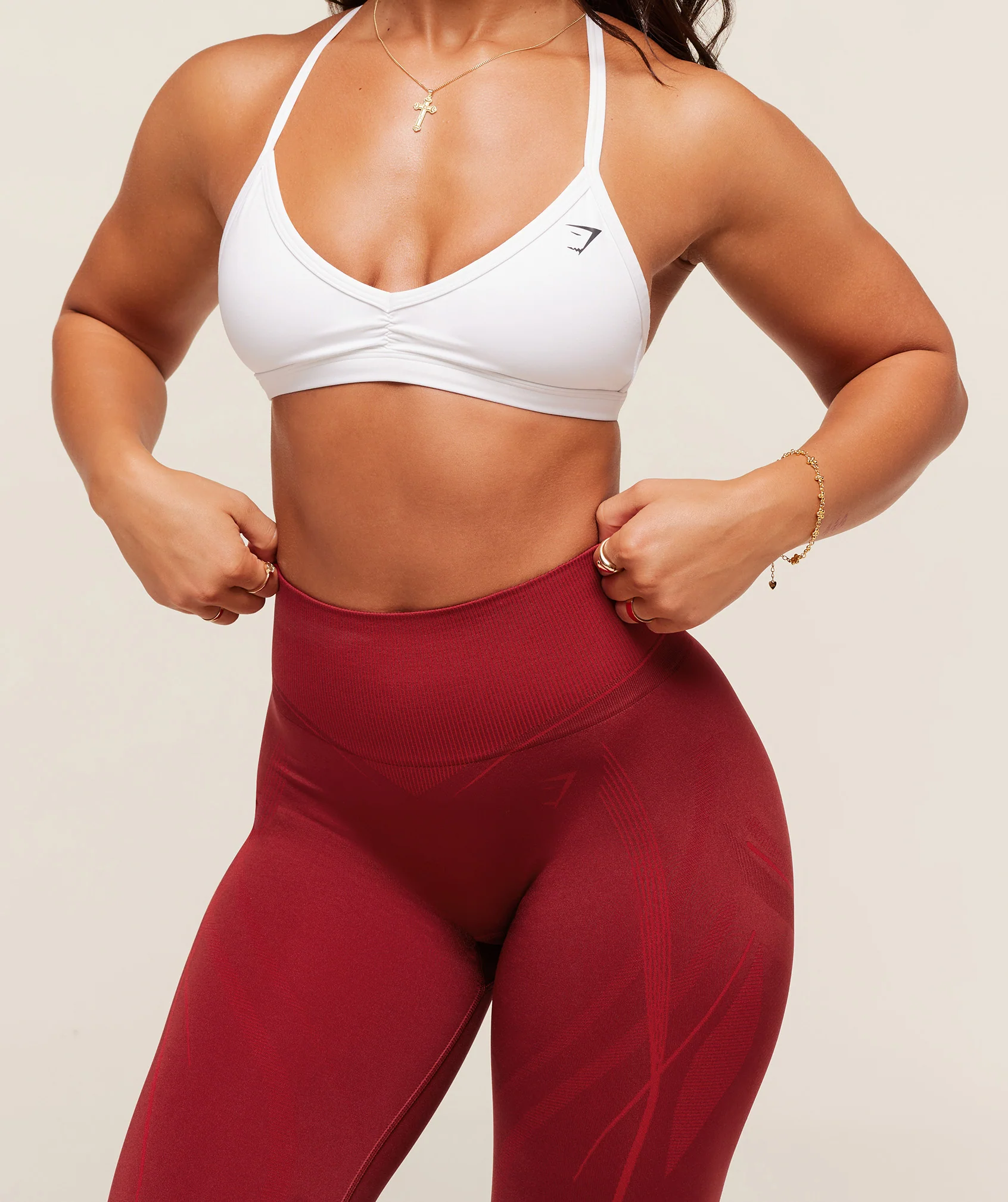 Gymshark x Analis Seamless Leggings - Reps Red/Carmine Red - Image 7