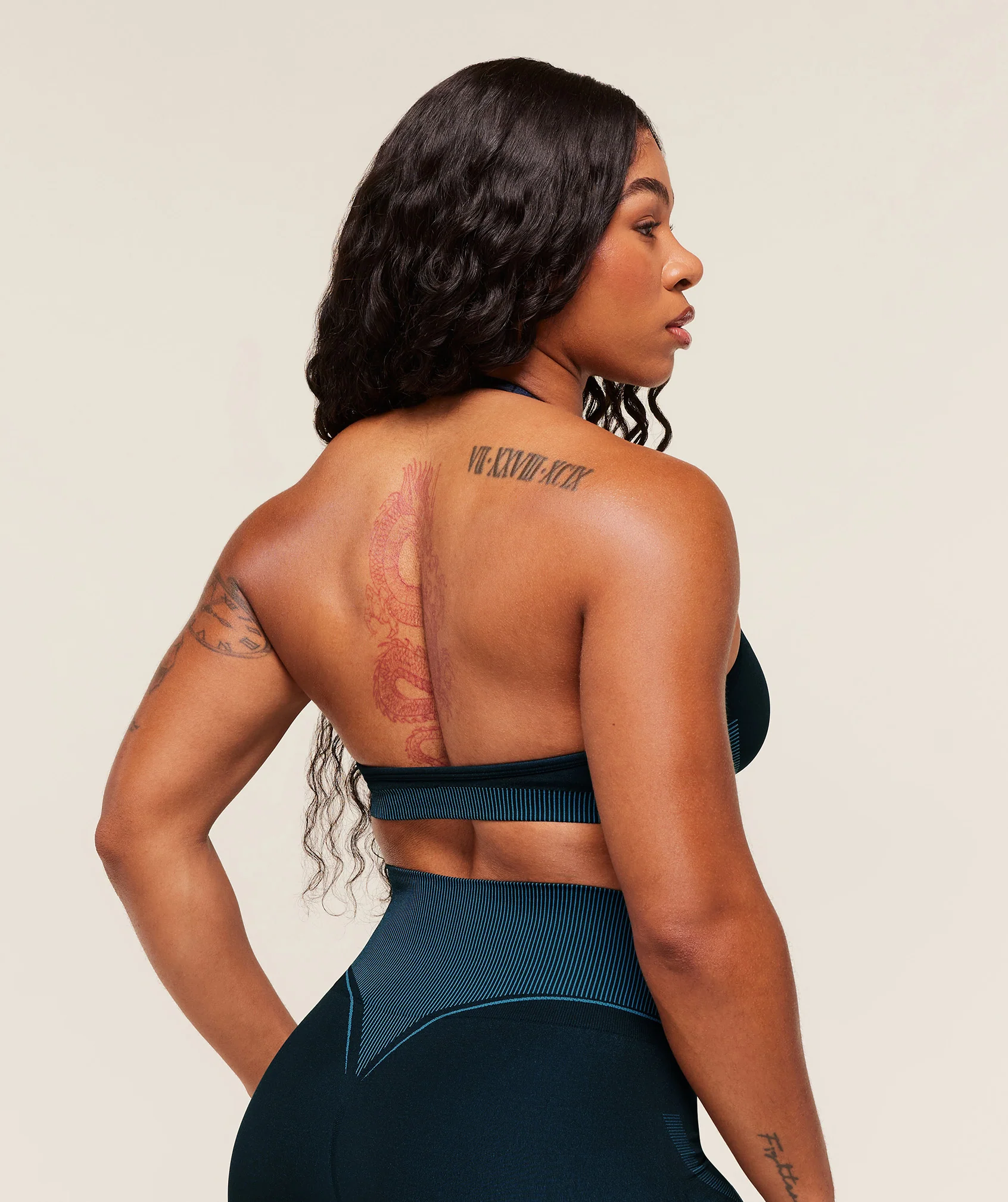 Gymshark x Analis Seamless Sports Bra - Midnight Blue/Lats Blue - Image 2
