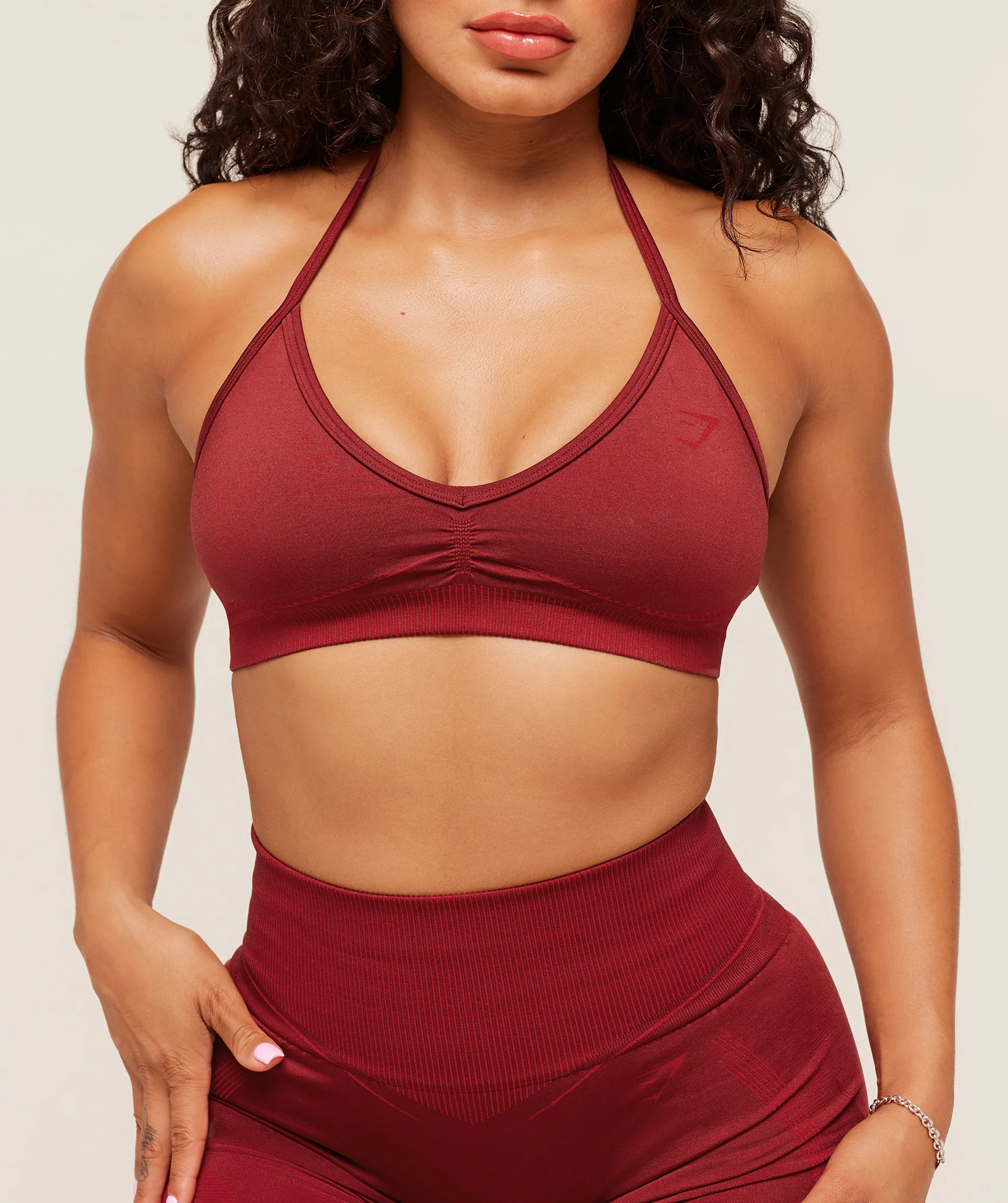 Gymshark x Analis Seamless Sports Bra - Reps Red/Carmine Red - Image 5