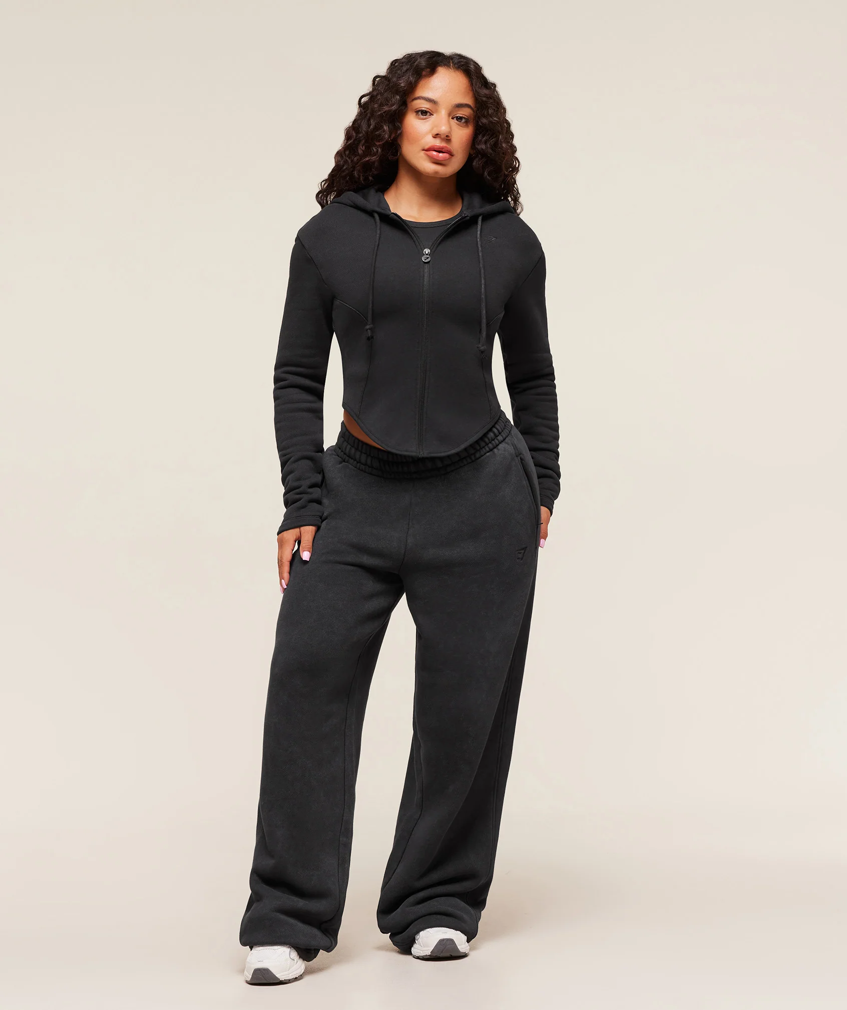 Gymshark x Analis Zip Up Hoodie - Black/Wash - Image 6