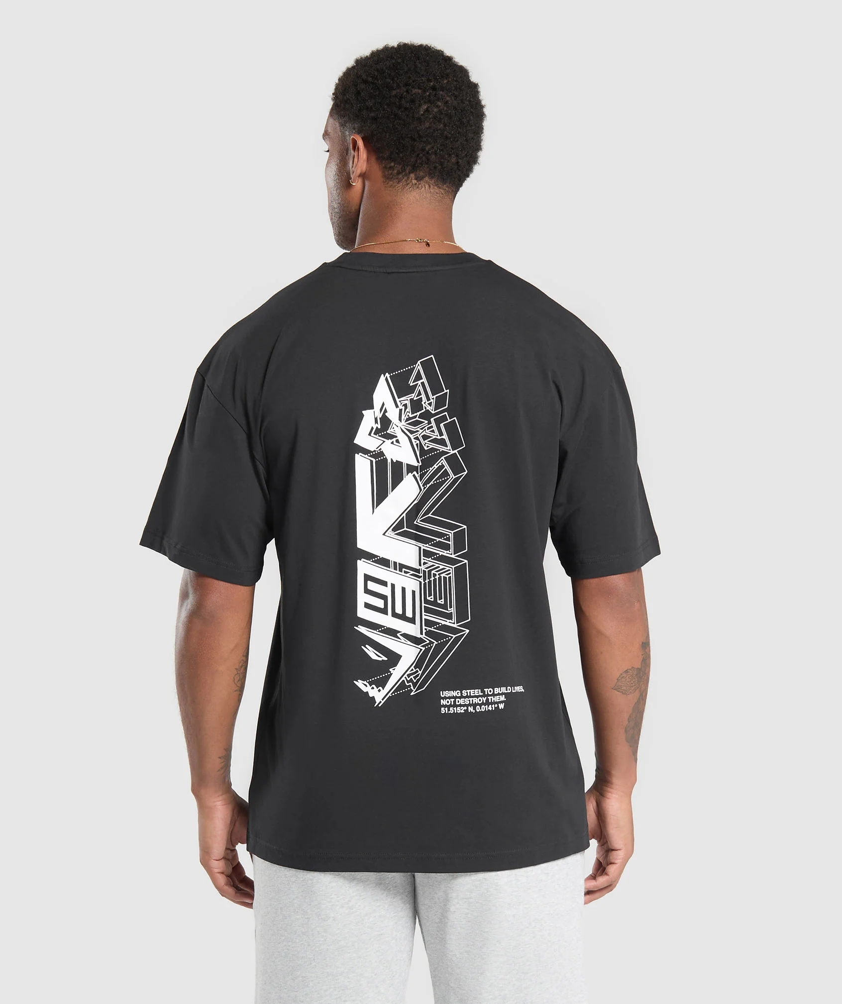 Gymshark x Steel Warriors Graphic Tee - Black