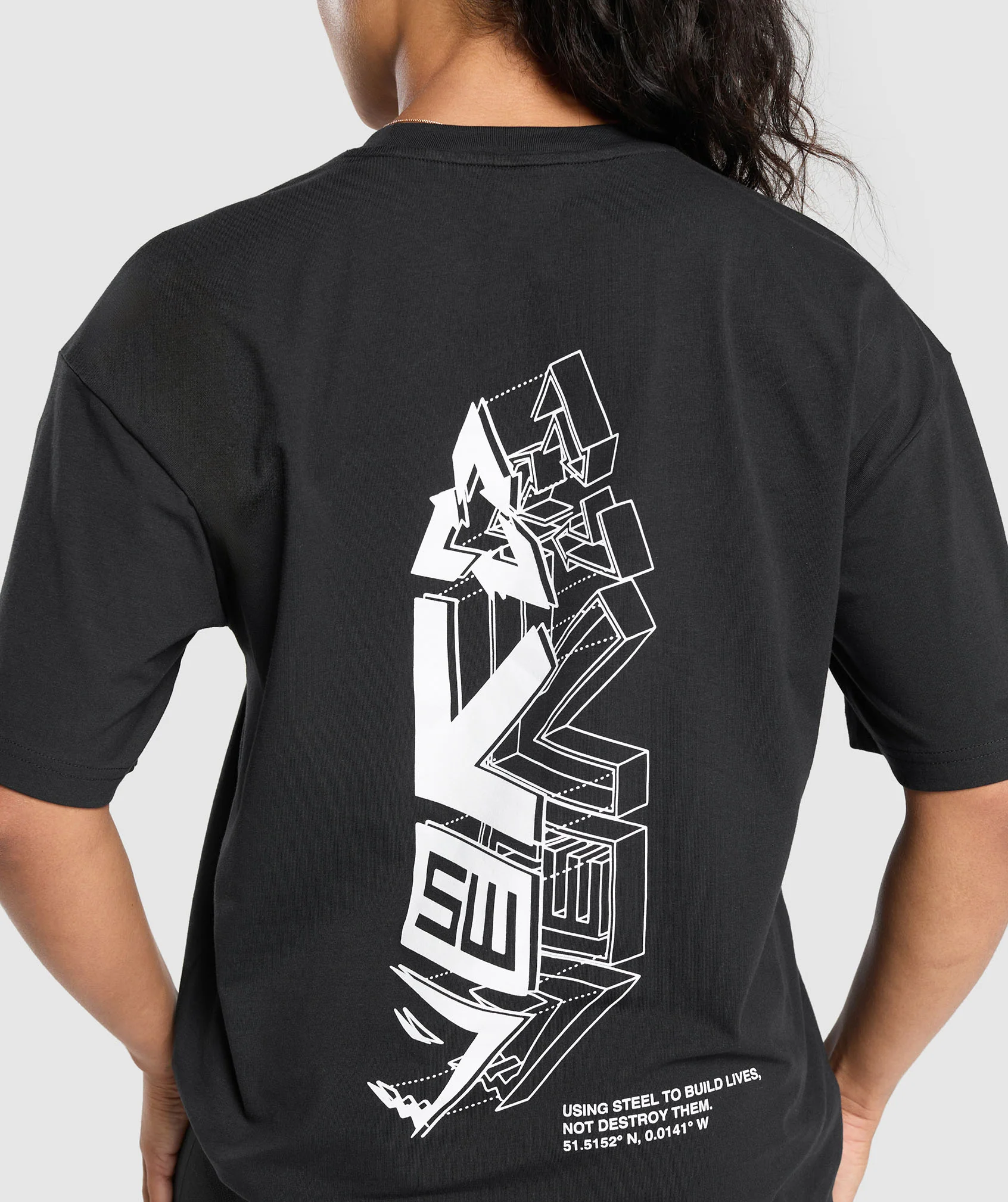 Gymshark x Steel Warriors Graphic Tee - Black - Image 11