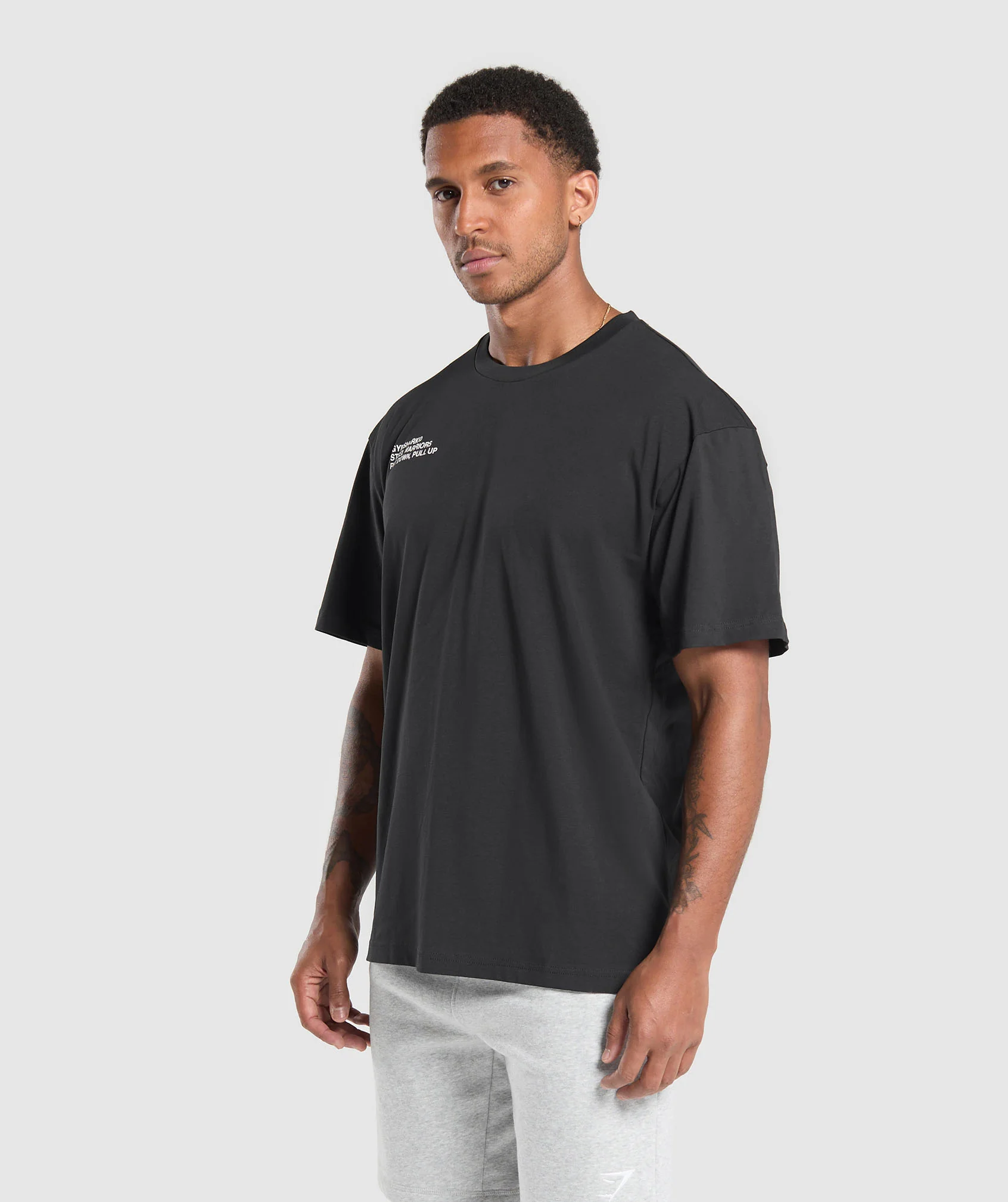 Gymshark x Steel Warriors Graphic Tee - Black - Image 3