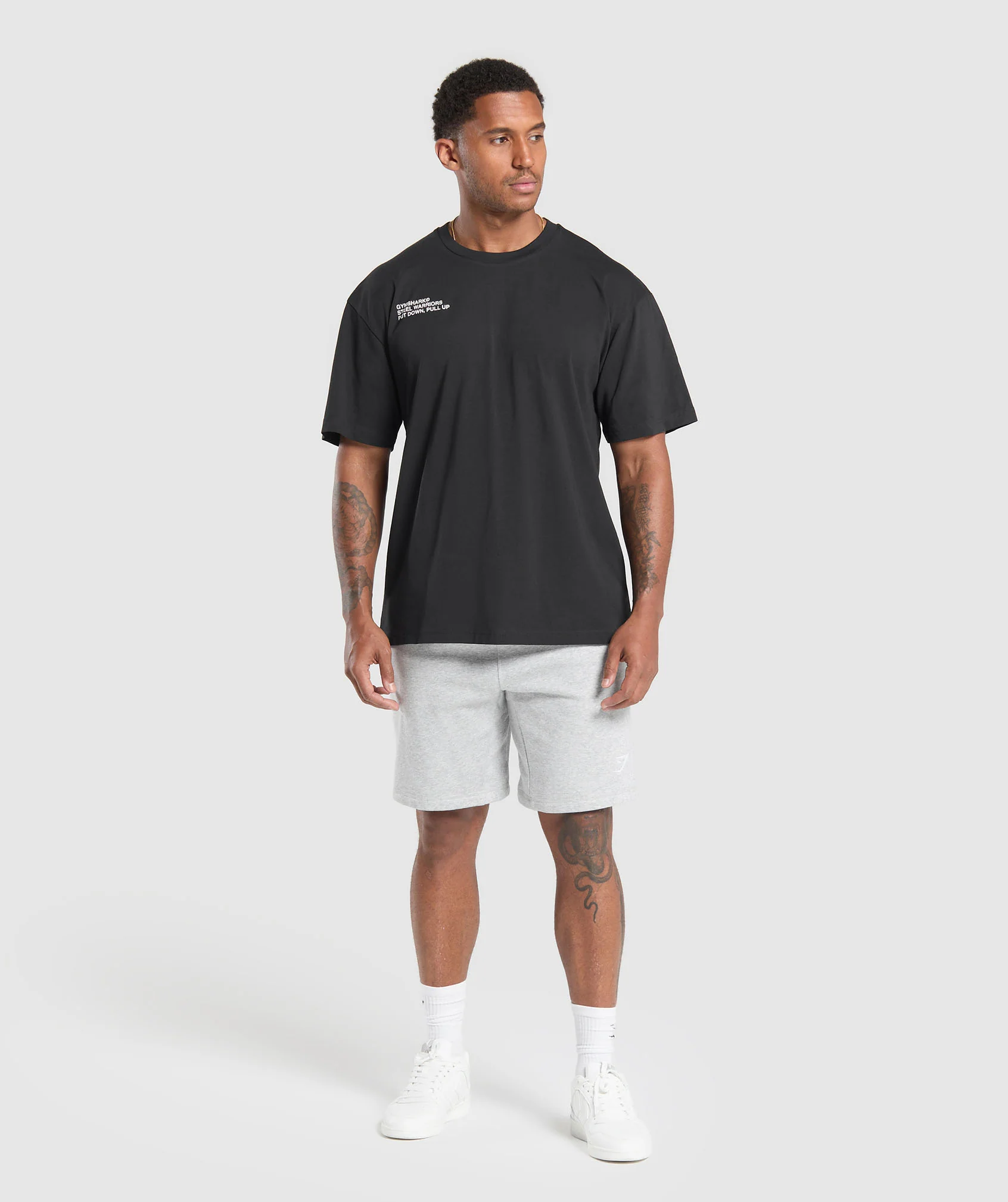Gymshark x Steel Warriors Graphic Tee - Black - Image 4
