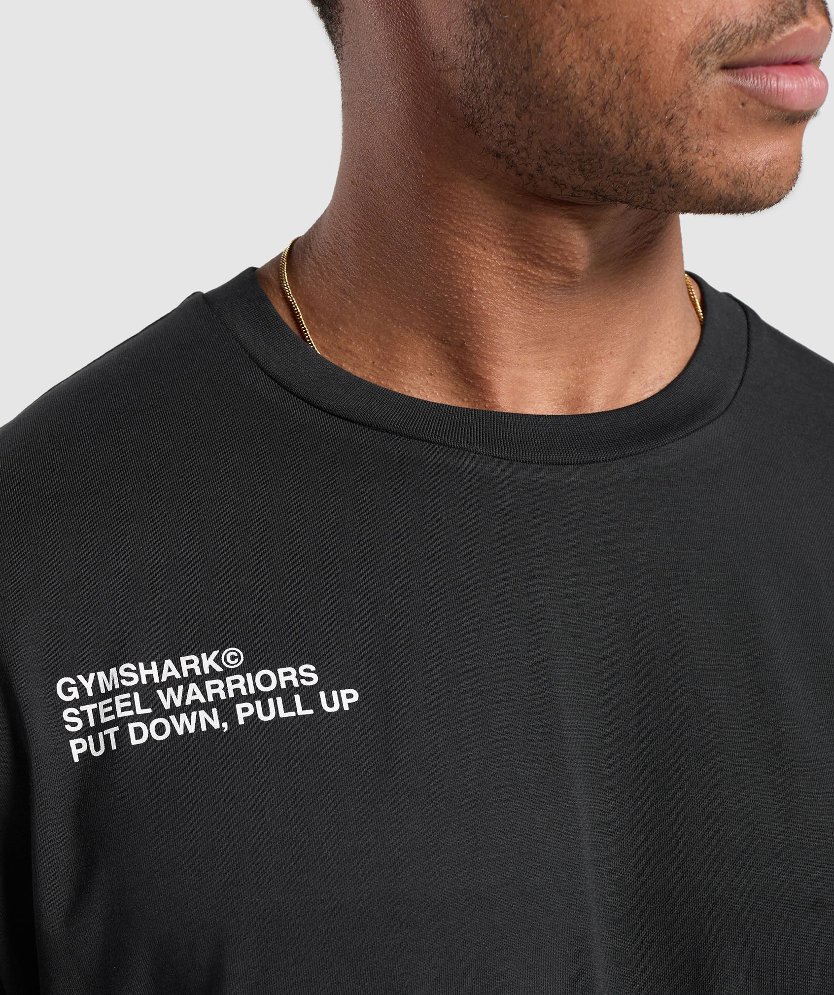 Gymshark x Steel Warriors Graphic Tee - Black - Image 6
