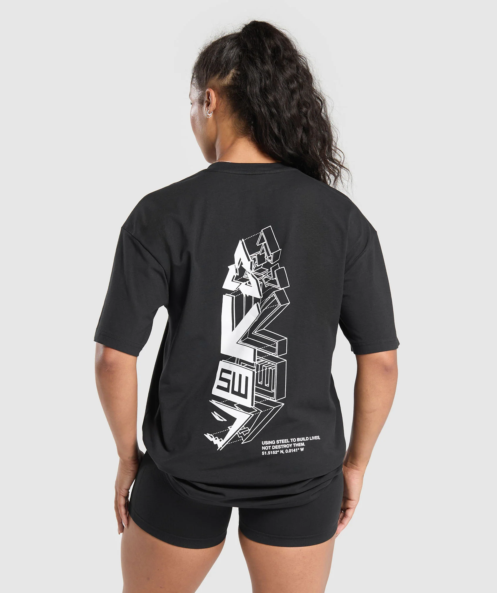 Gymshark x Steel Warriors Graphic Tee - Black - Image 7