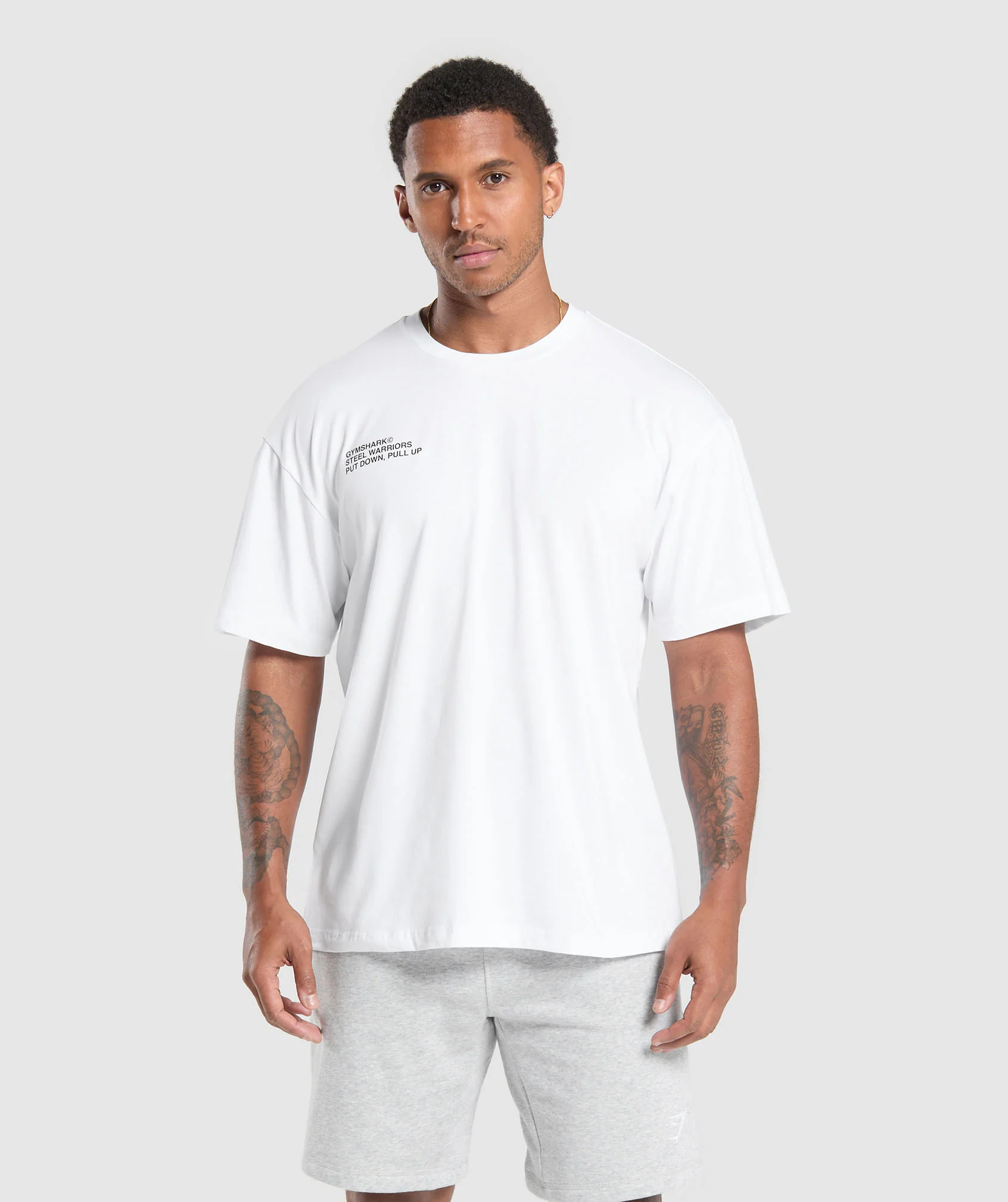 Gymshark x Steel Warriors Graphic Tee - White - Image 2