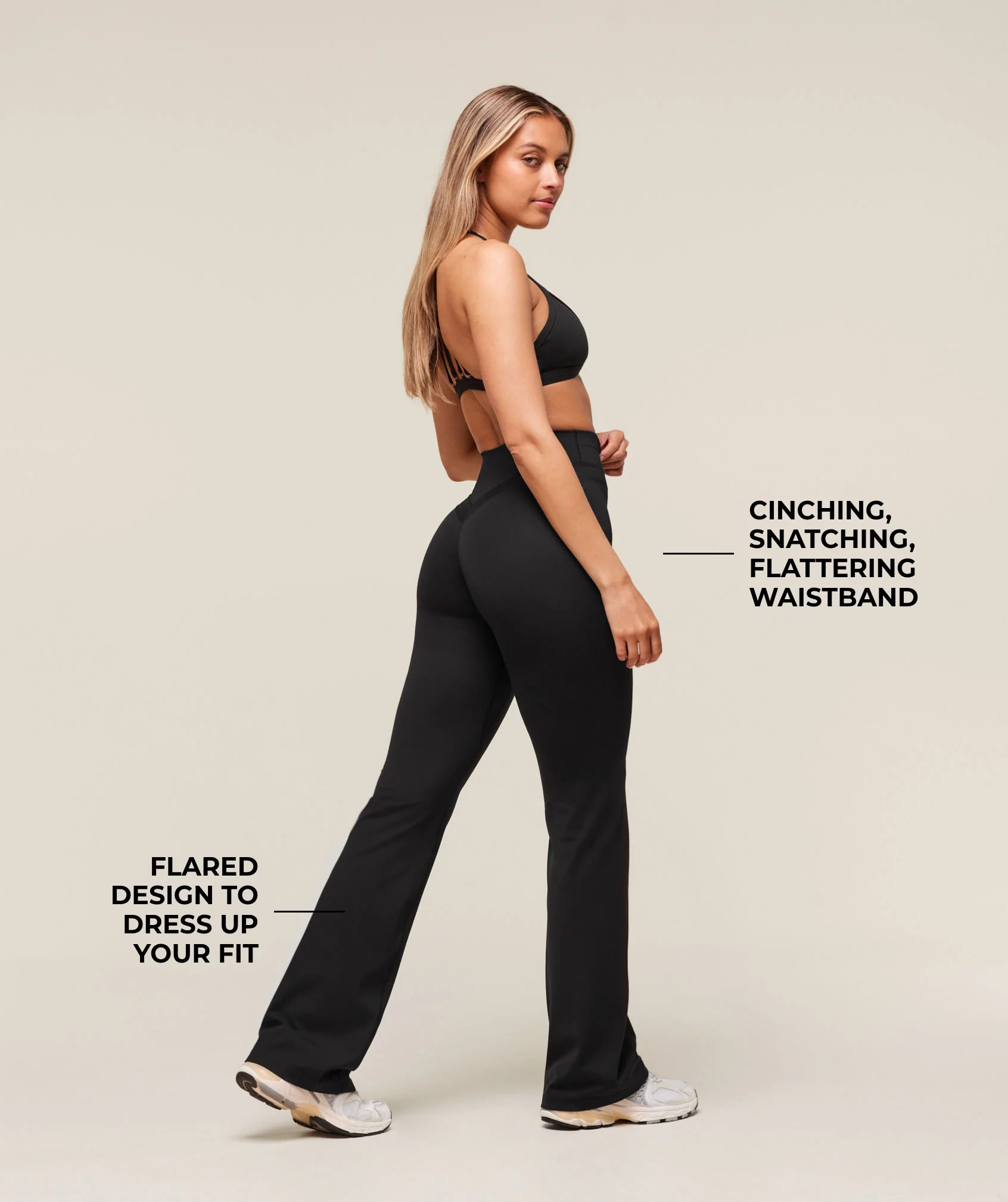Gymshark Whitney Regular Flared Legging - Black - Image 5