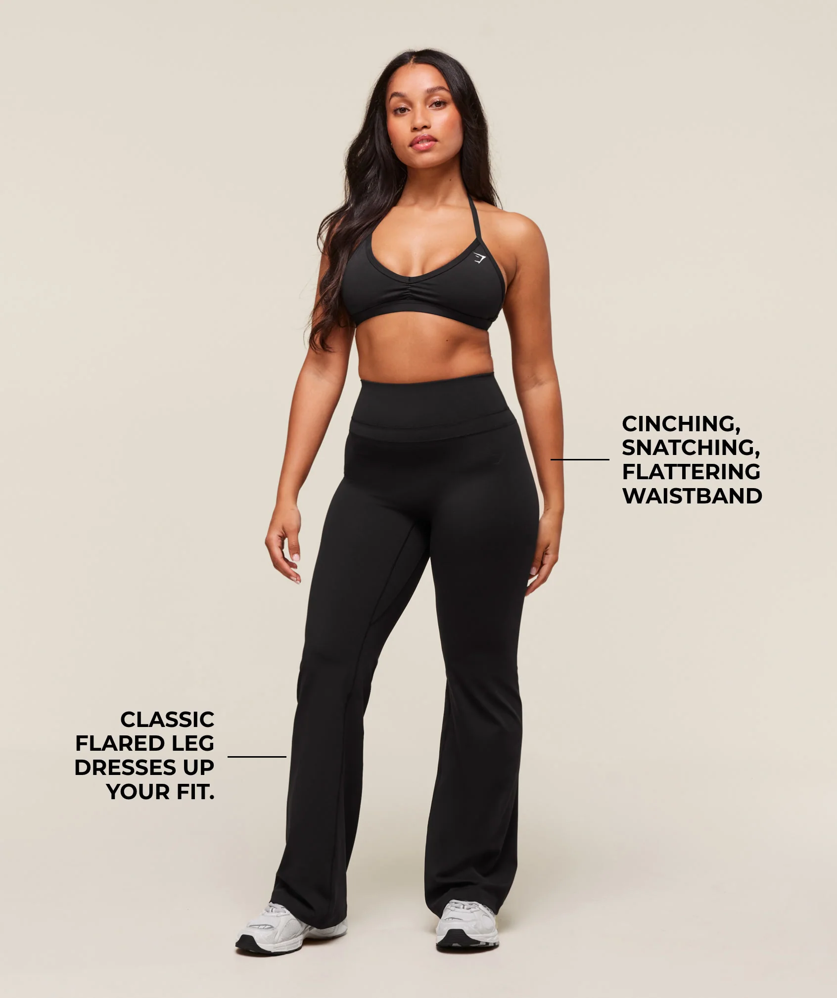 Gymshark Whitney Short Flared Legging - Black - Image 3