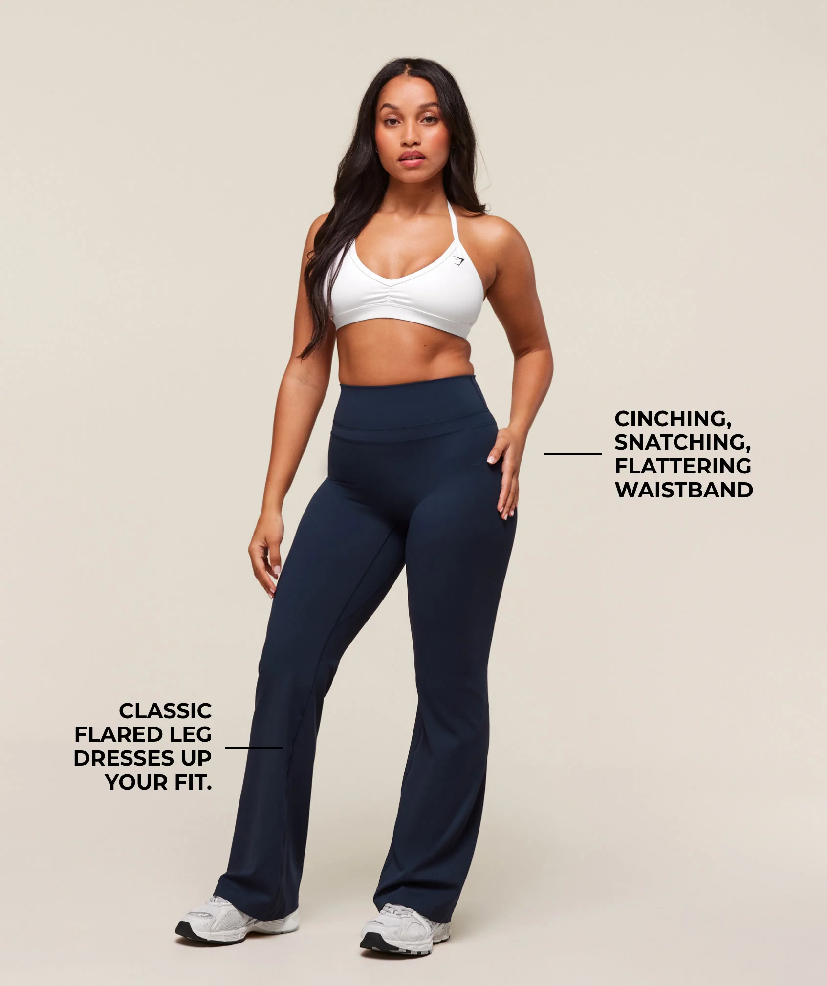 Gymshark Whitney Short Flared Legging - Navy - Image 3