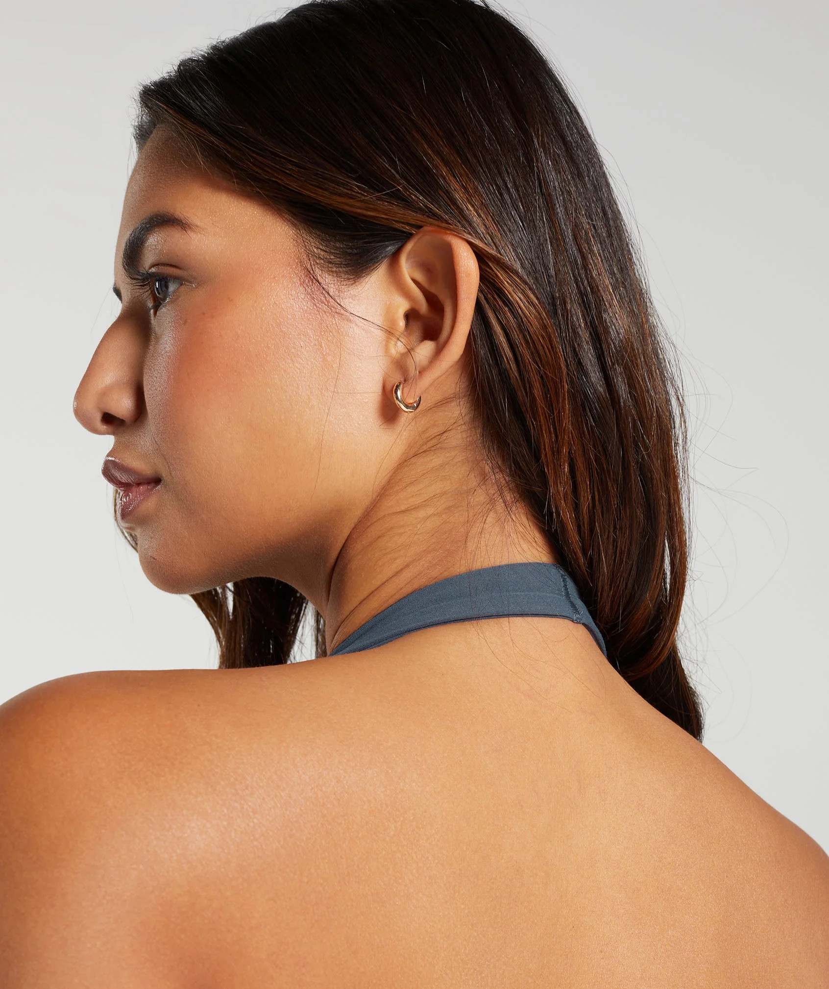 Gymshark Halter Neck Cami with Shelf - Titanium Blue - Image 6