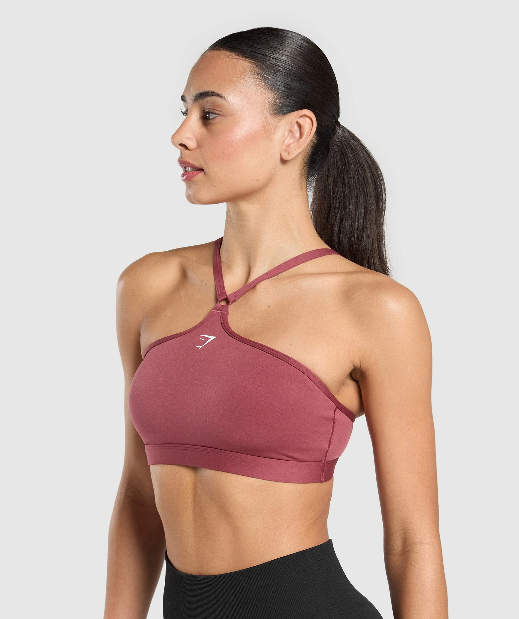 Gymshark Halter Neck Sports Bra - Washed Berry Pink - Image 3