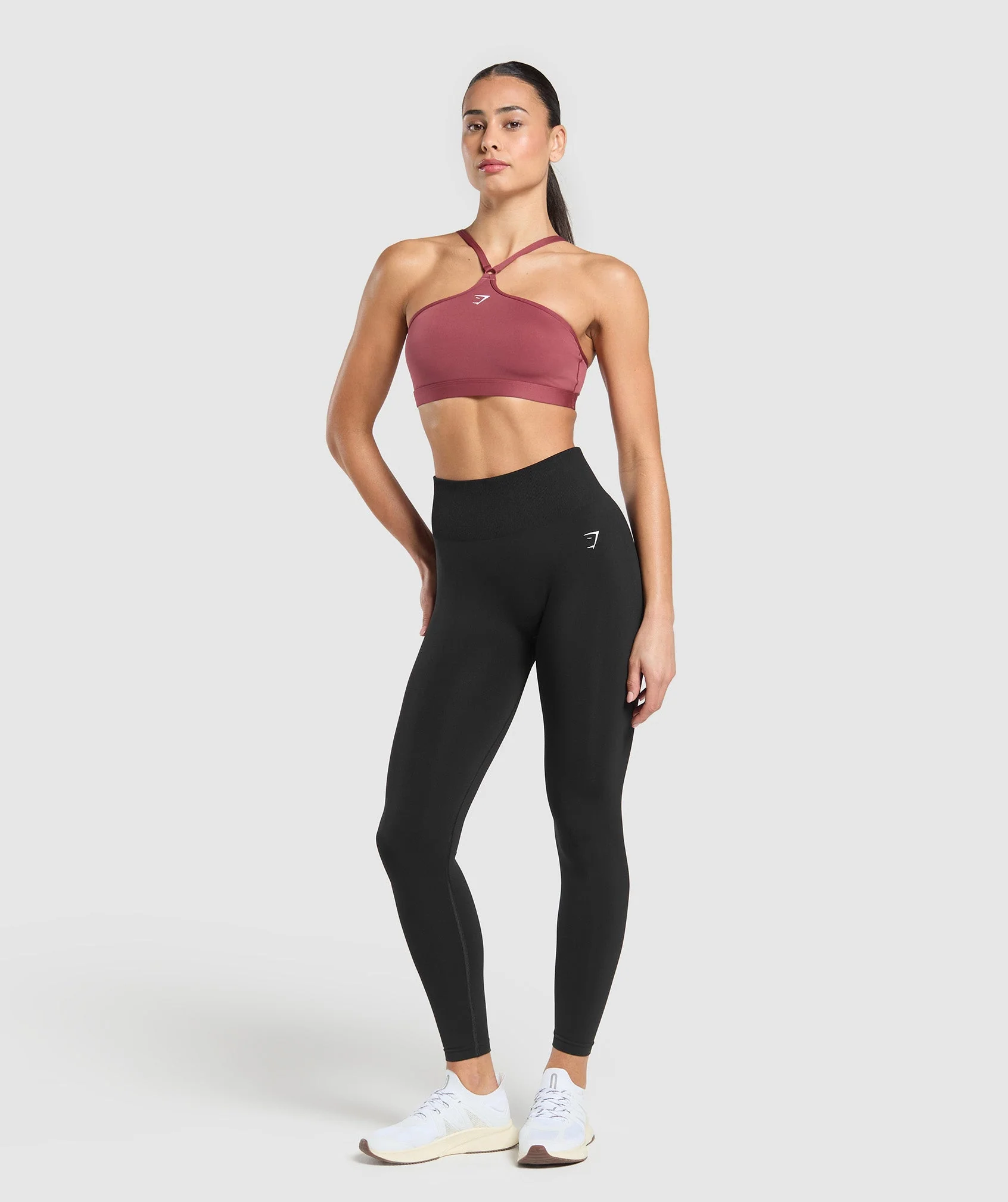 Gymshark Halter Neck Sports Bra - Washed Berry Pink - Image 4
