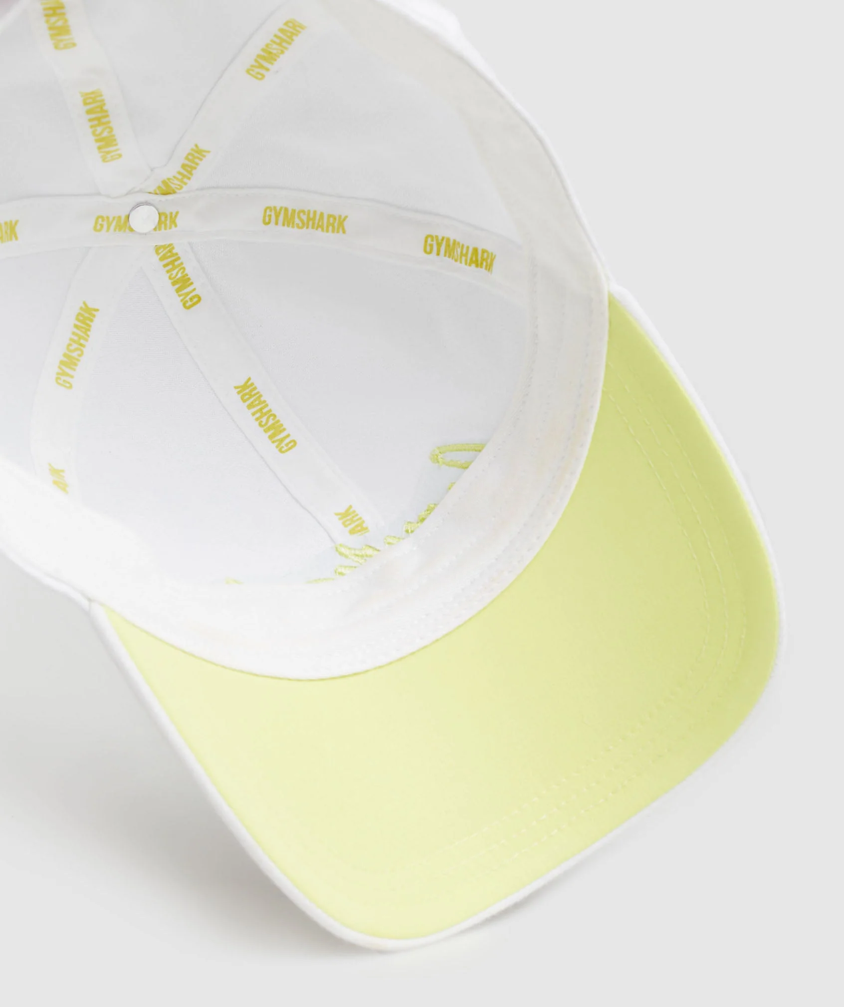Gymshark Handwriting Baseball Cap - White/Firefly Green - Image 3