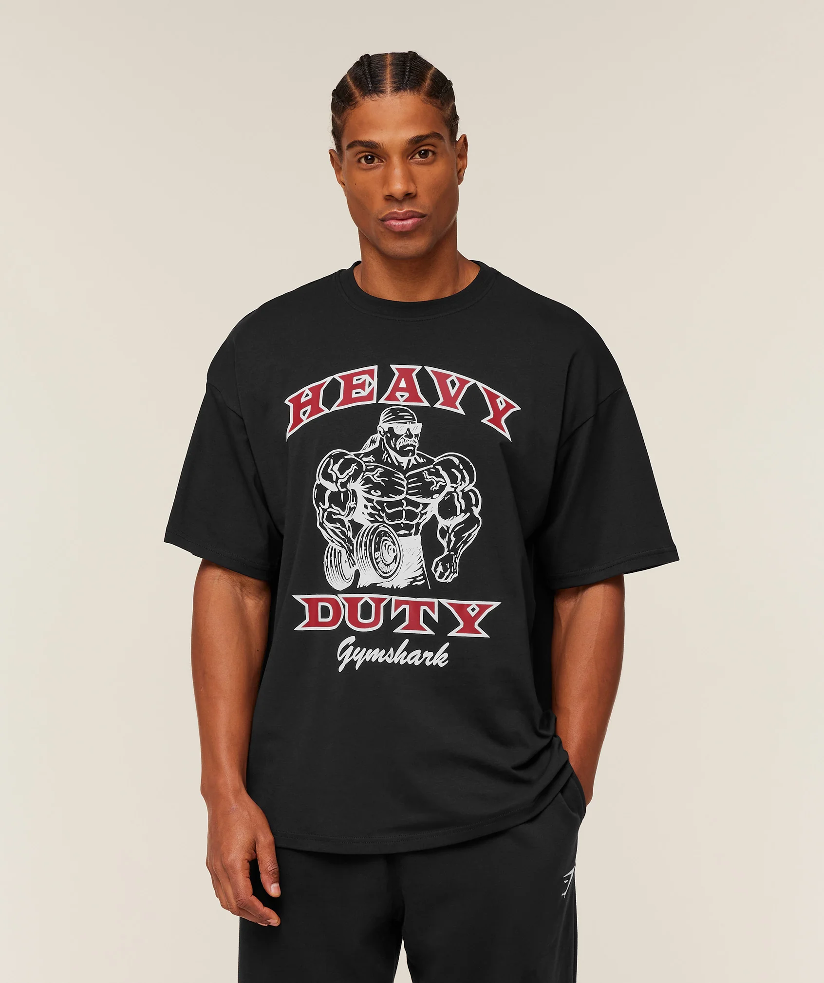 Gymshark Heavy Duty Bro Graphic T-Shirt - GS Black - Image 3