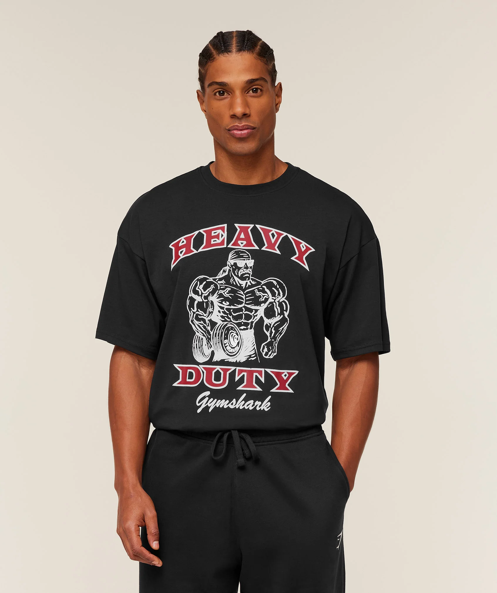 Gymshark Heavy Duty Bro Graphic T-Shirt - GS Black - Image 4