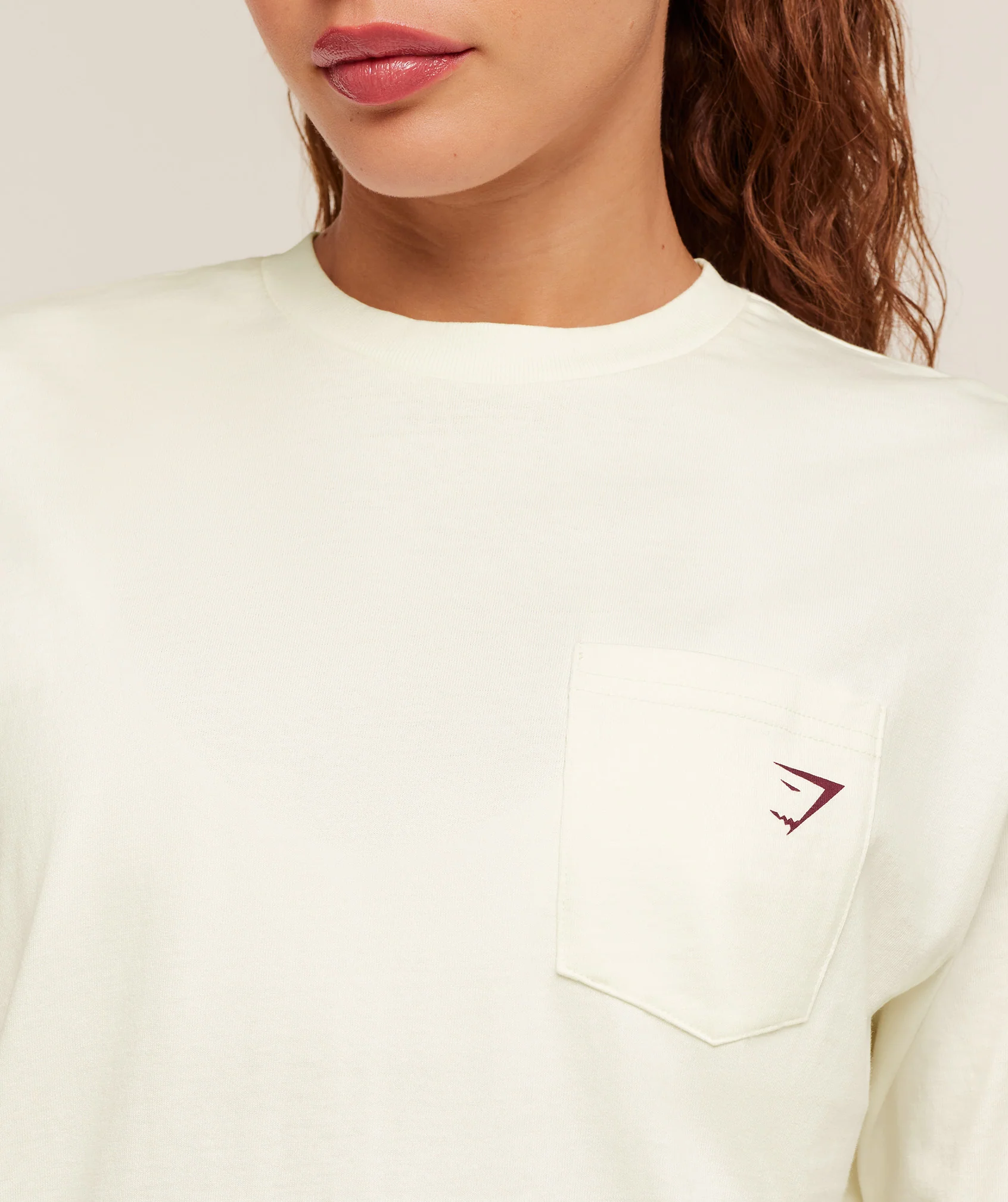 Gymshark Heavy Duty Oversized Long Sleeve T-Shirt - GS Soft White - Image 3